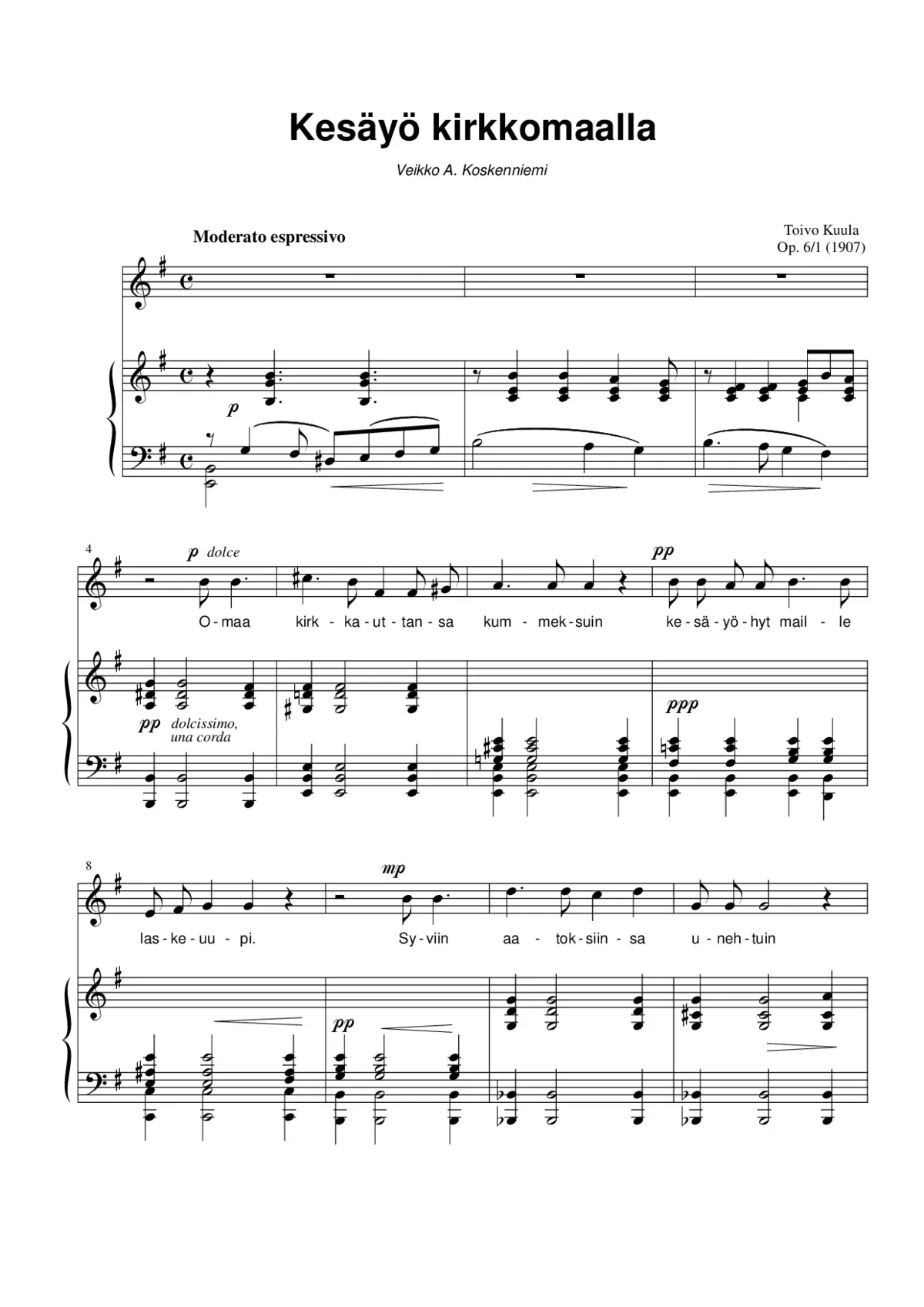 2 Songs, Op.6 - Page 1