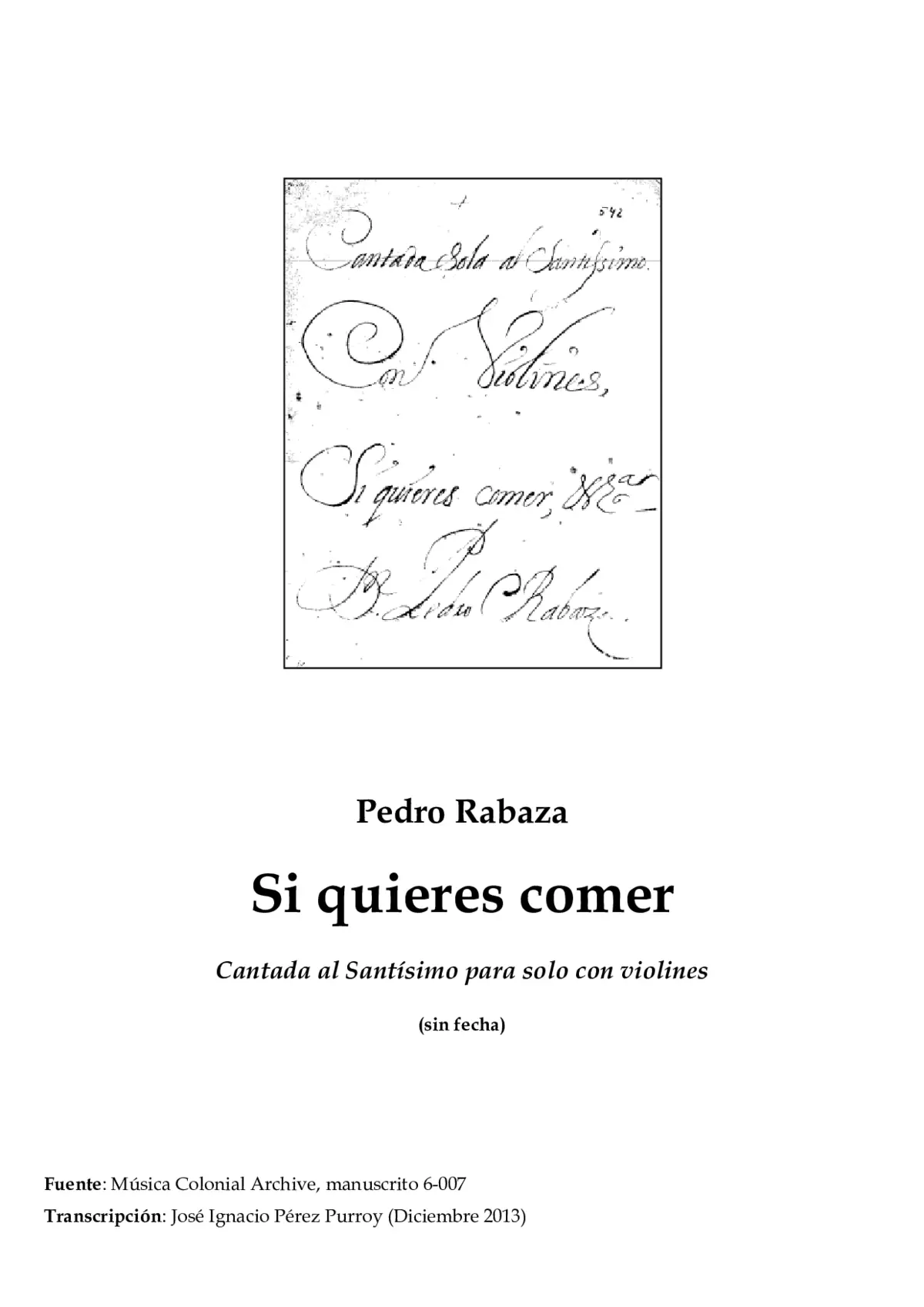 Cantada al Santísimo - Page 1