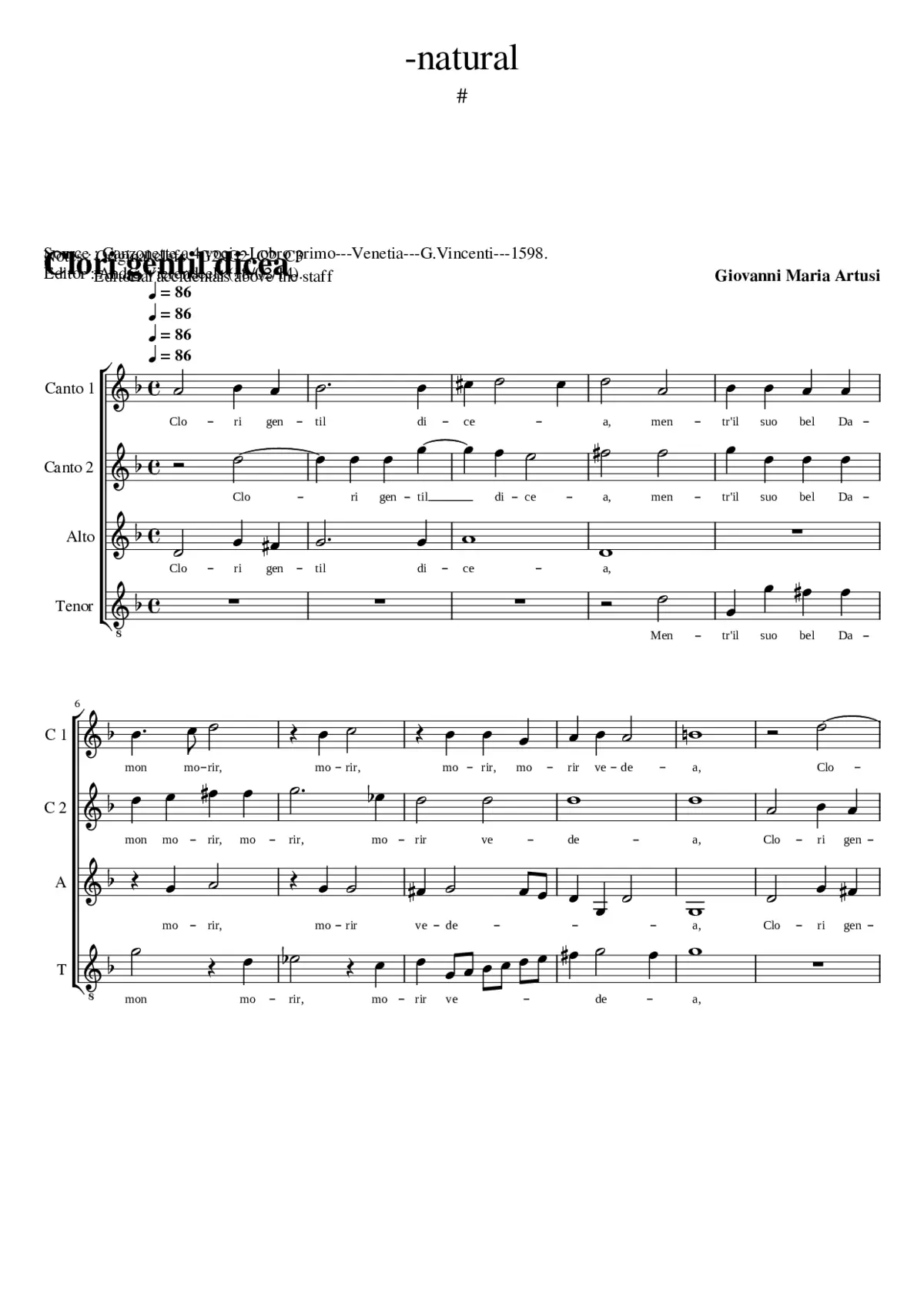 Clori gentil - Page 1