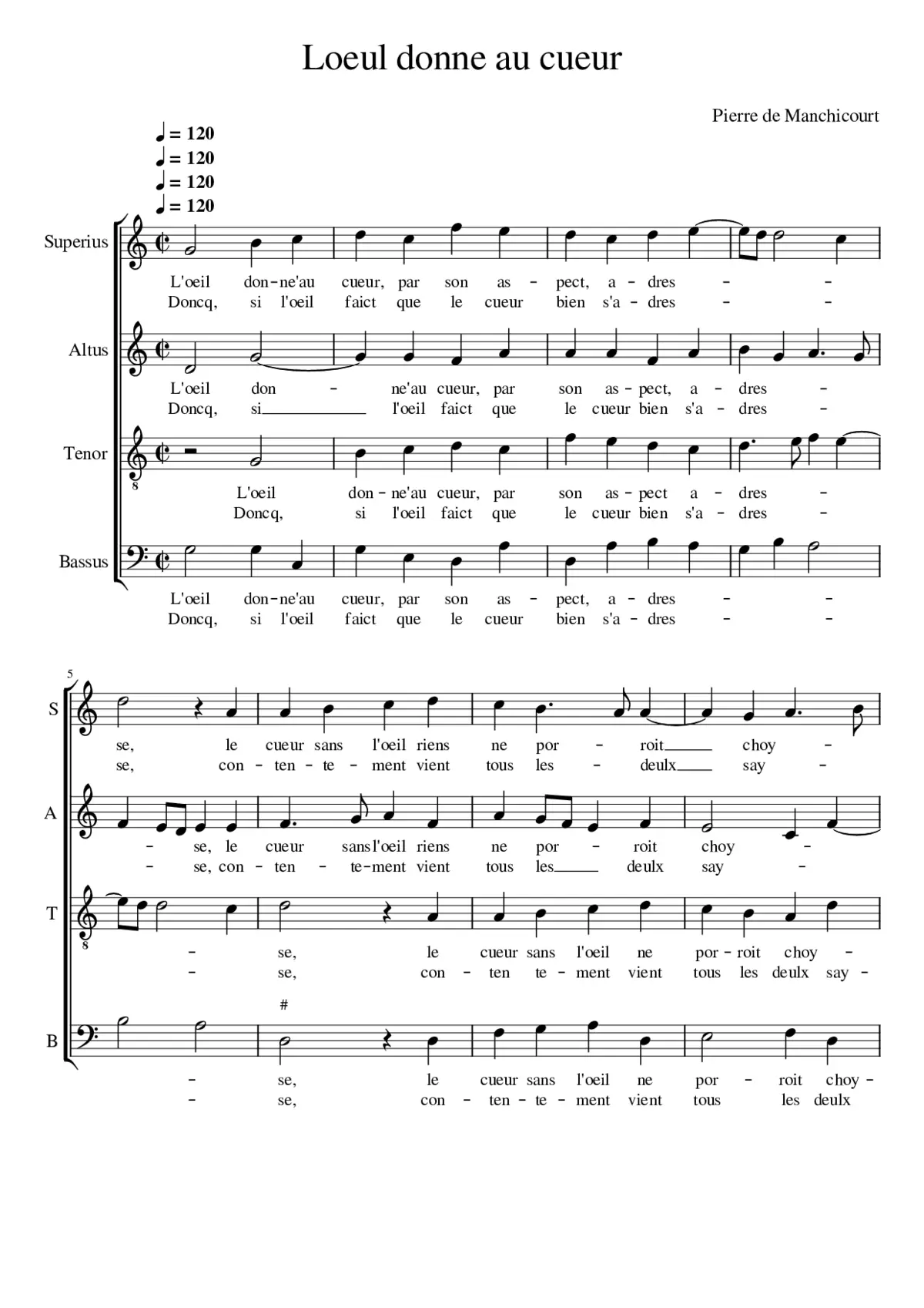 Loeul donne au cueur - Page 1