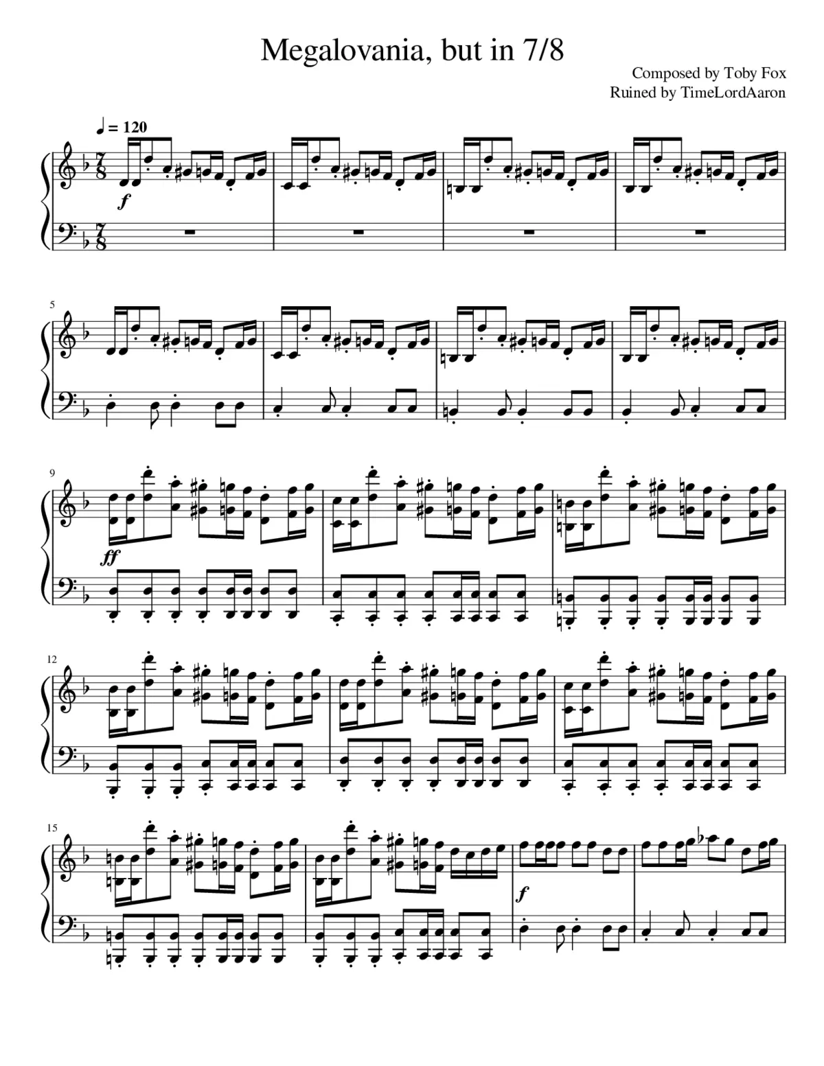 Megalovania - Page 1