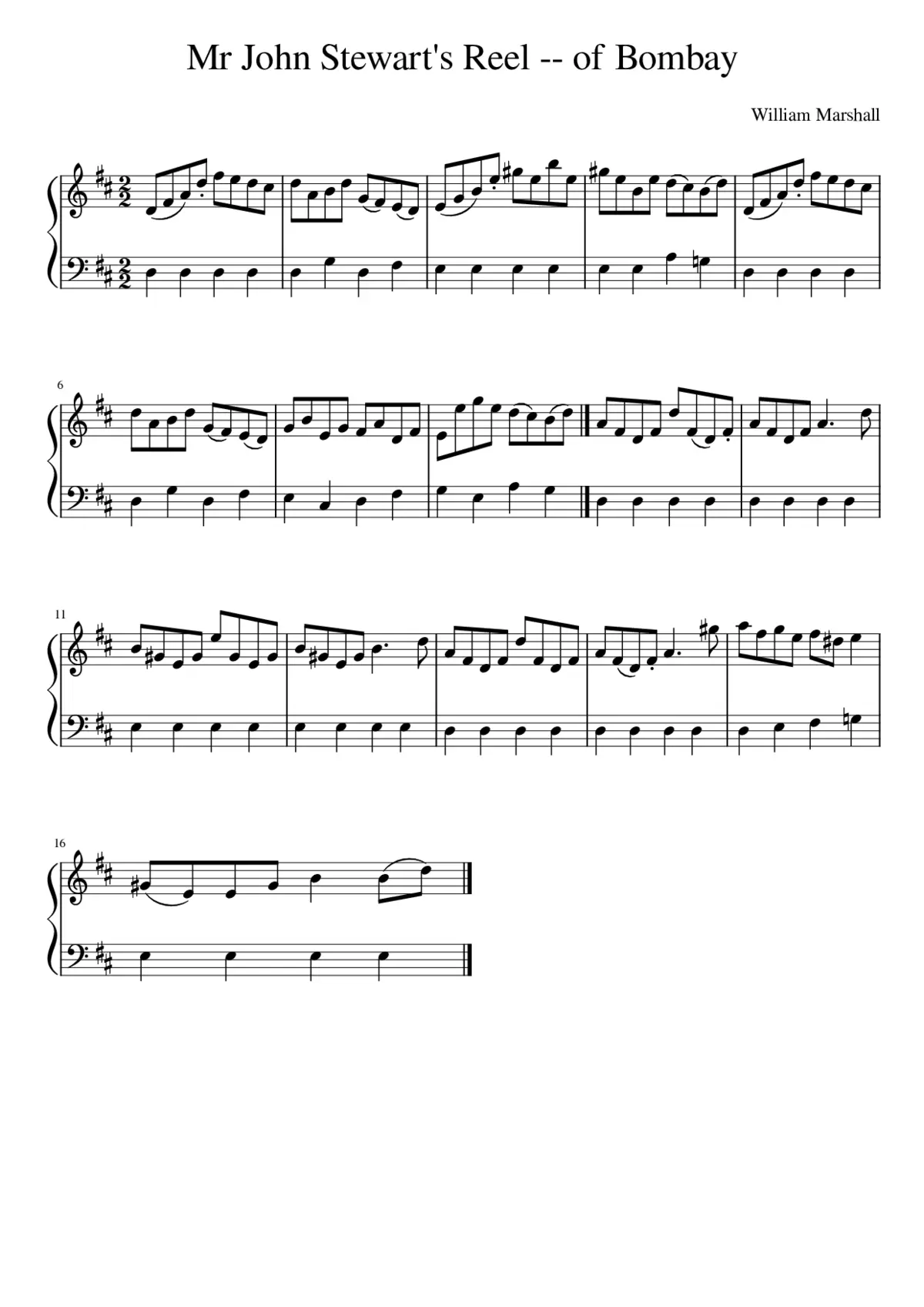 Mr John Stewart's Reel -- of Bombay - Page 1