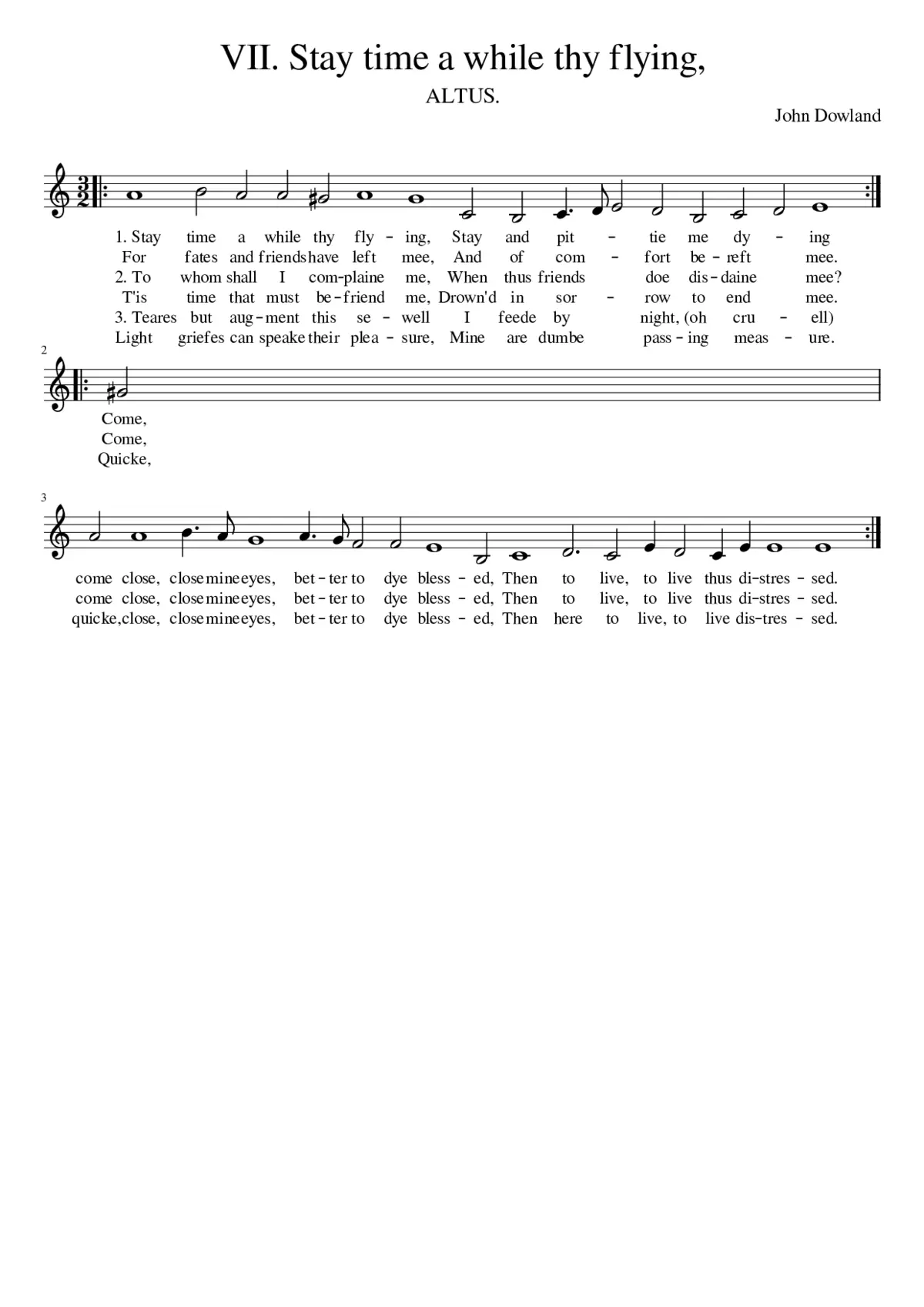 VII. Stay time a while thy flying - Page 1