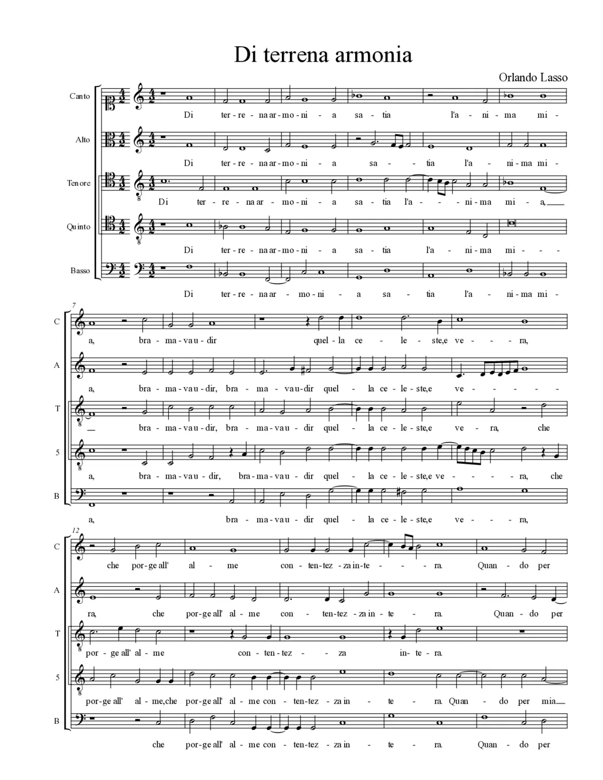 Di terrena armonia - Page 1
