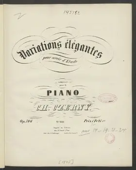Variations élégantes pour servir d'Ëtude
