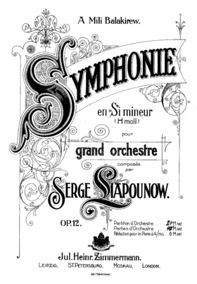 Symphonie en Si mineur, pour grand orchestre