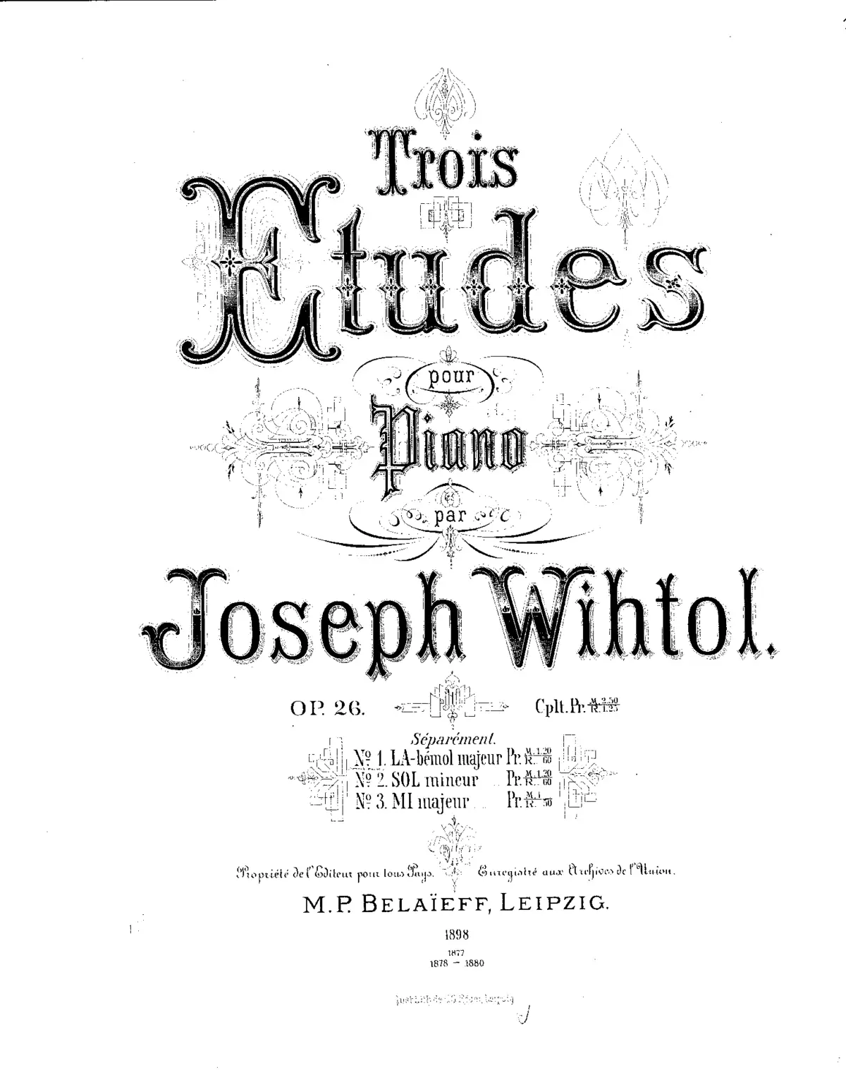 3 Etudes, Op.26 - Page 1