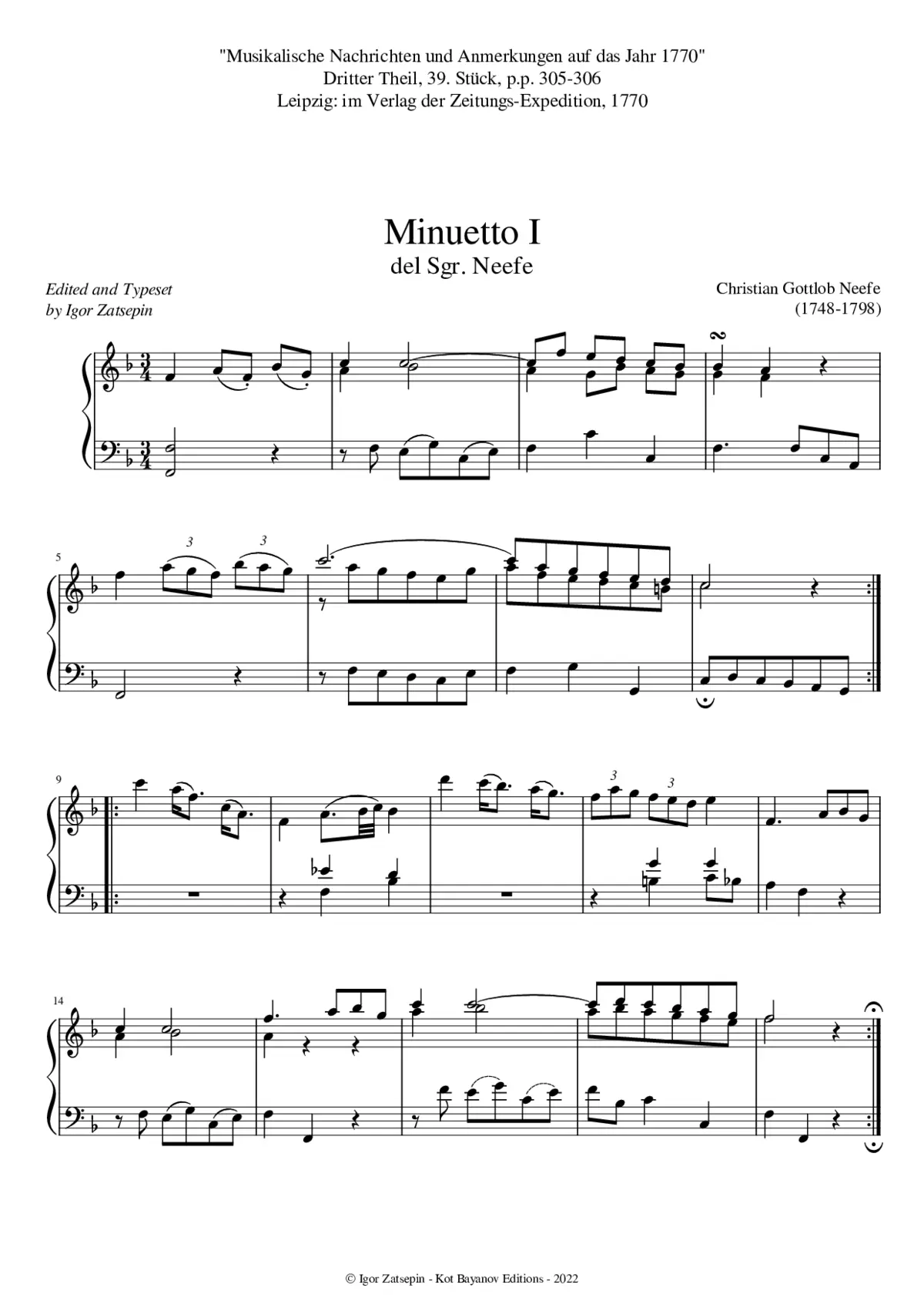 2 Menuets in F major/f minor - Page 1