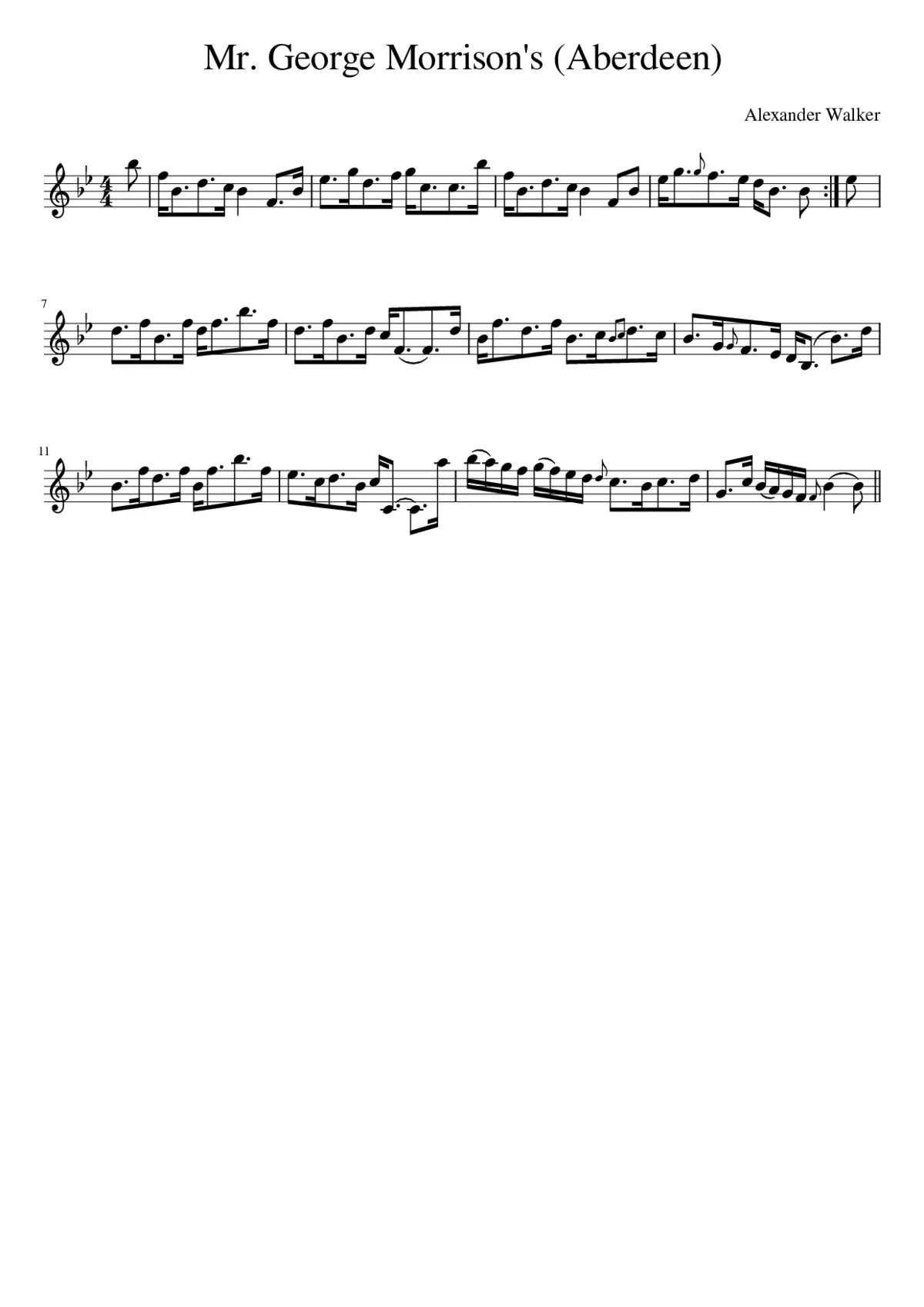 Mr. George Morrison's (Aberdeen) - Page 1