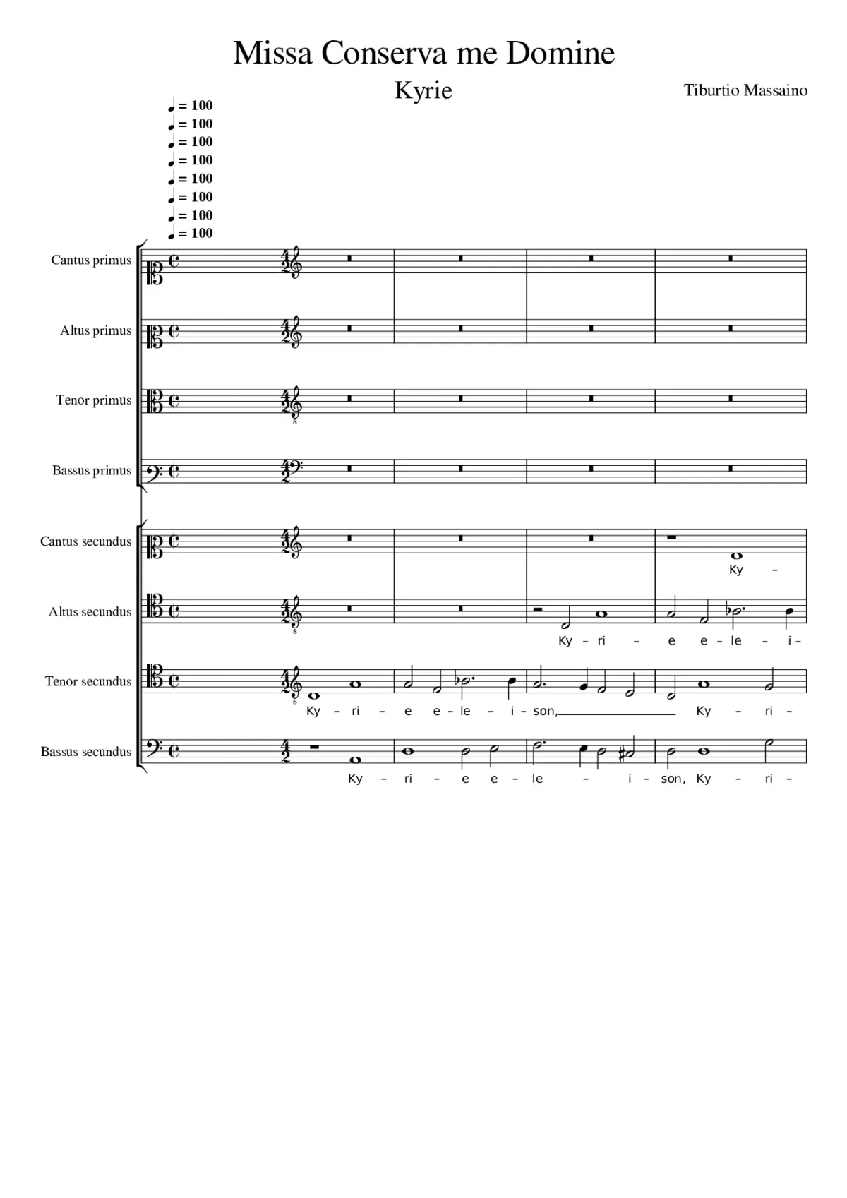 Missa Conserva me Domine - Page 1
