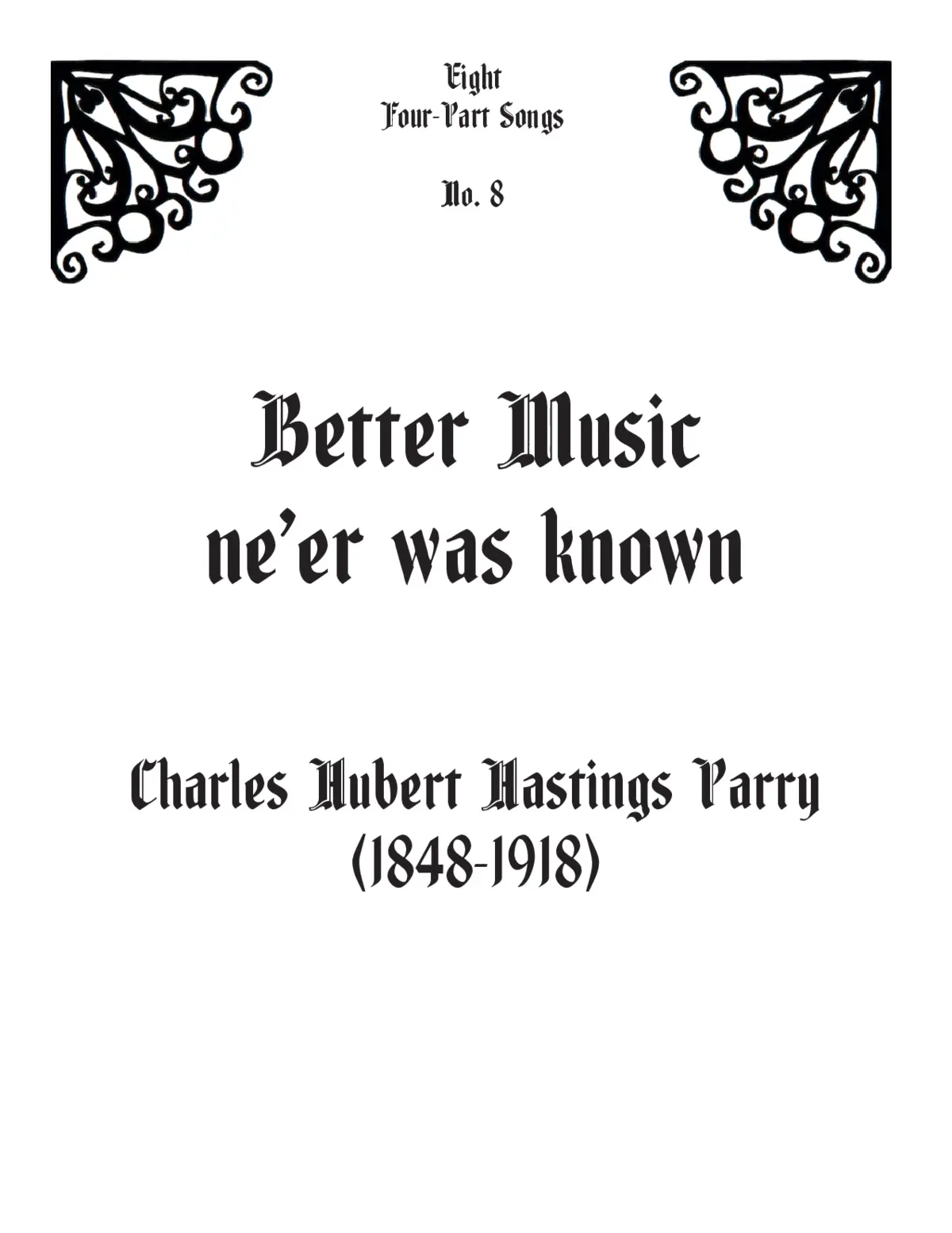 Better music ne'er was known - Page 1