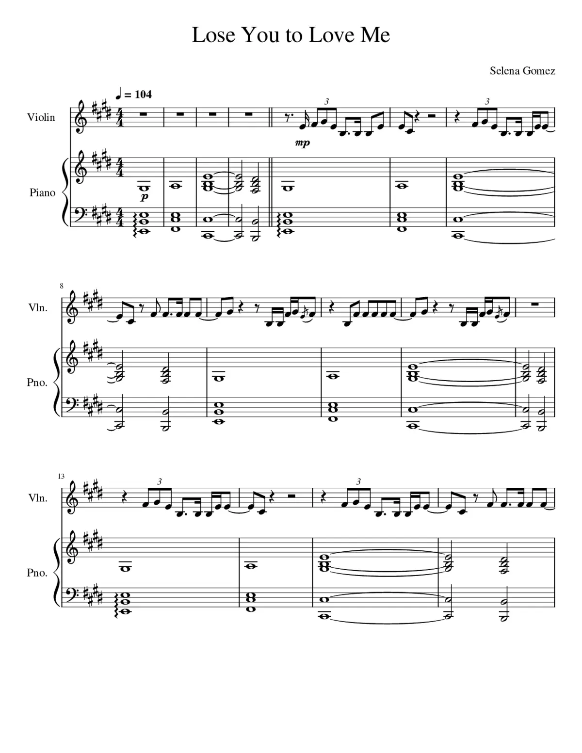 Lose You To Love Me - Page 1