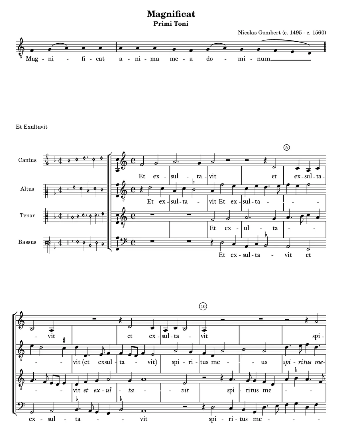 Magnificat primi toni - Page 1