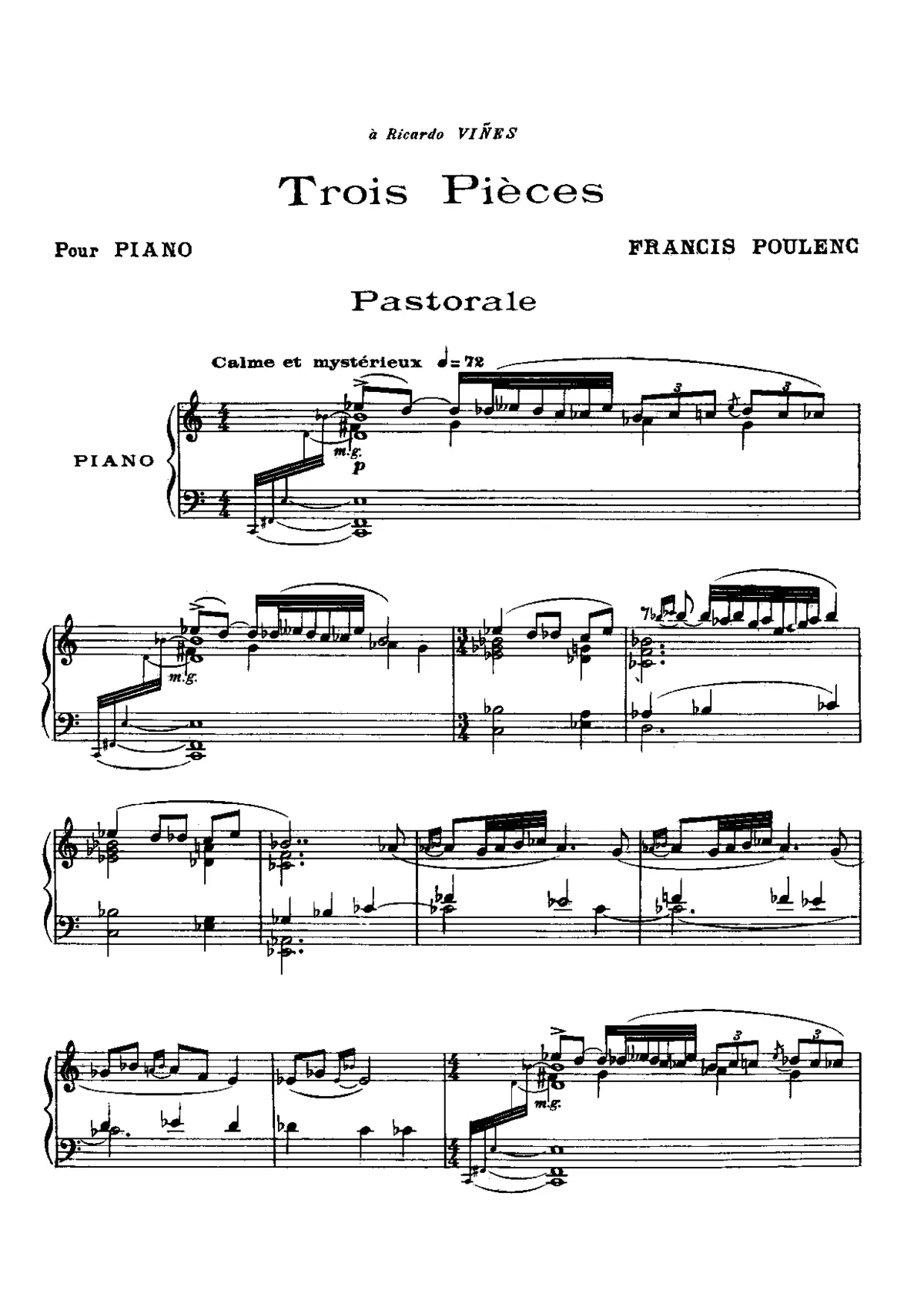 Trois Pièces pour piano - Page 1