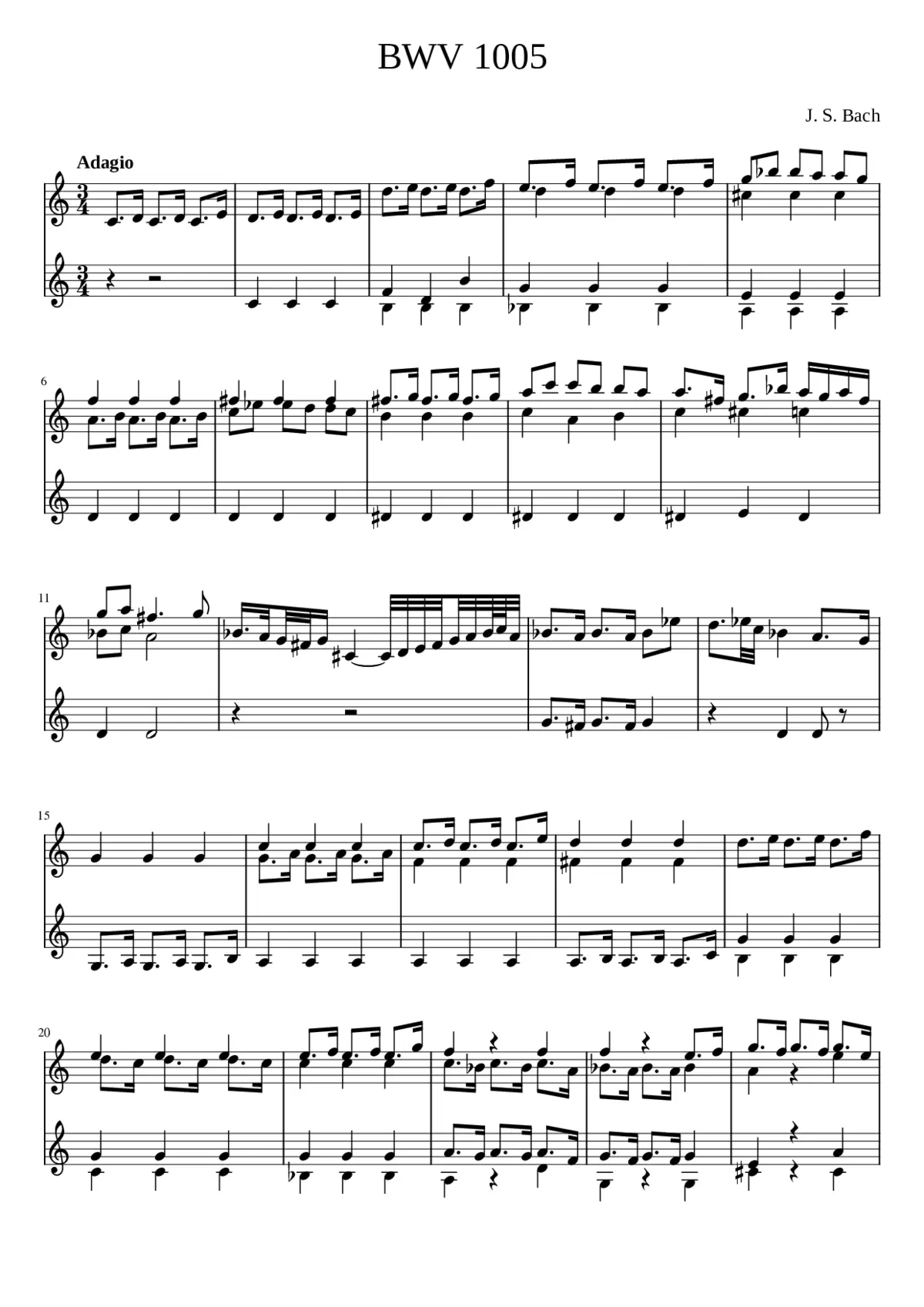 Violin Sonata No.3 in C major BWV 1005 - Page 1