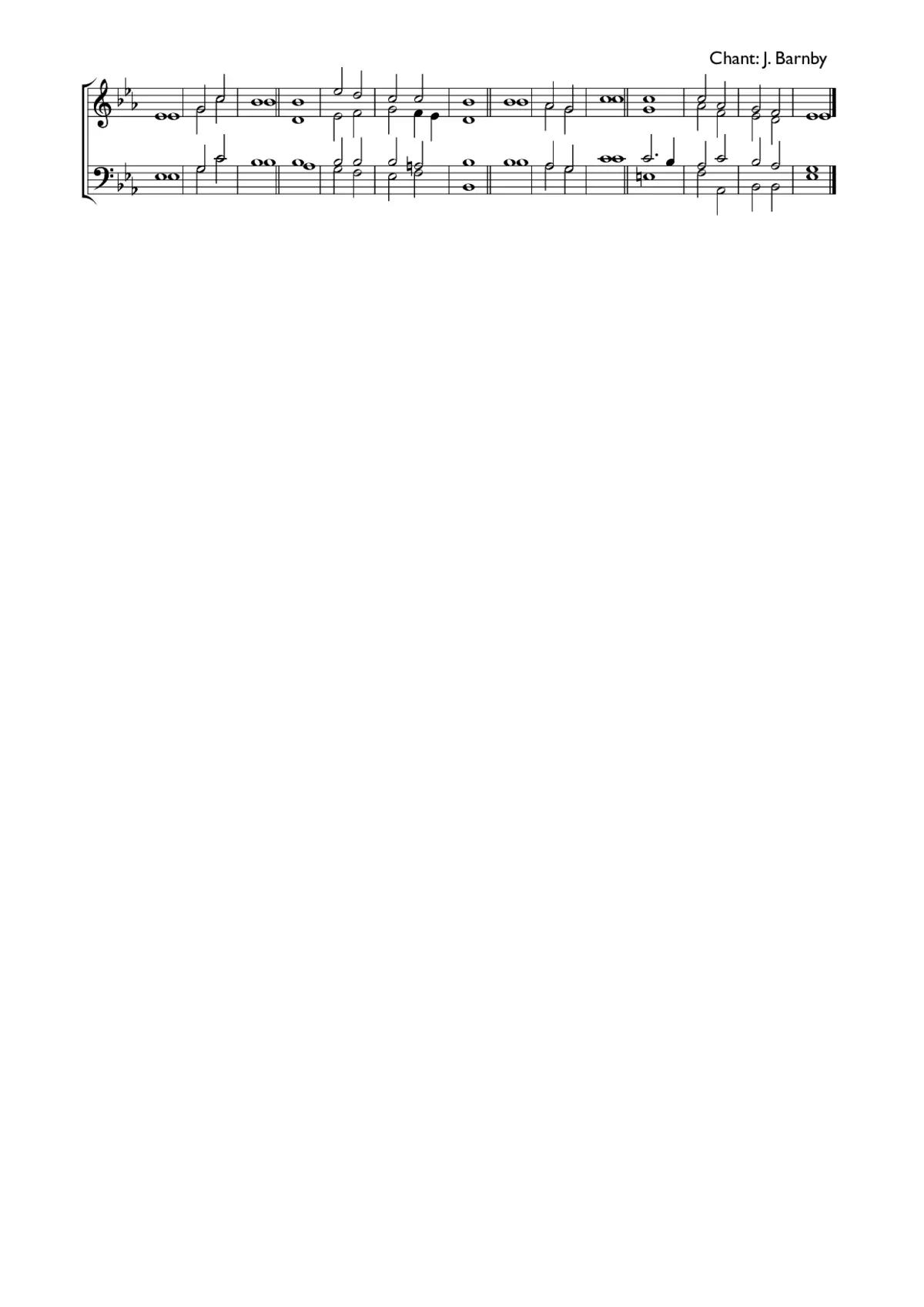 Double chant in E flat major - Page 1