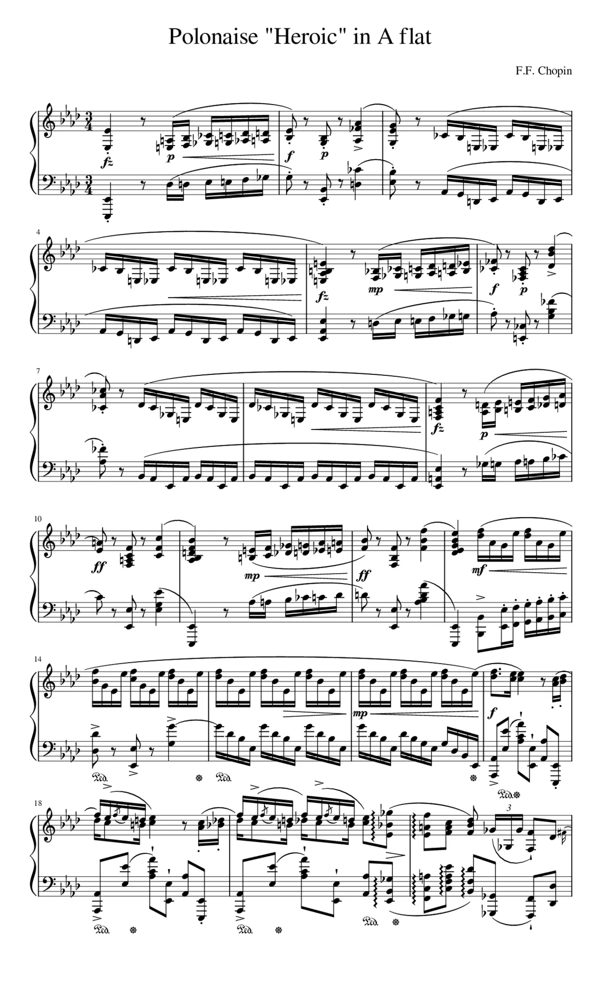 Polonaise in A-flat major Op.53 - Page 1