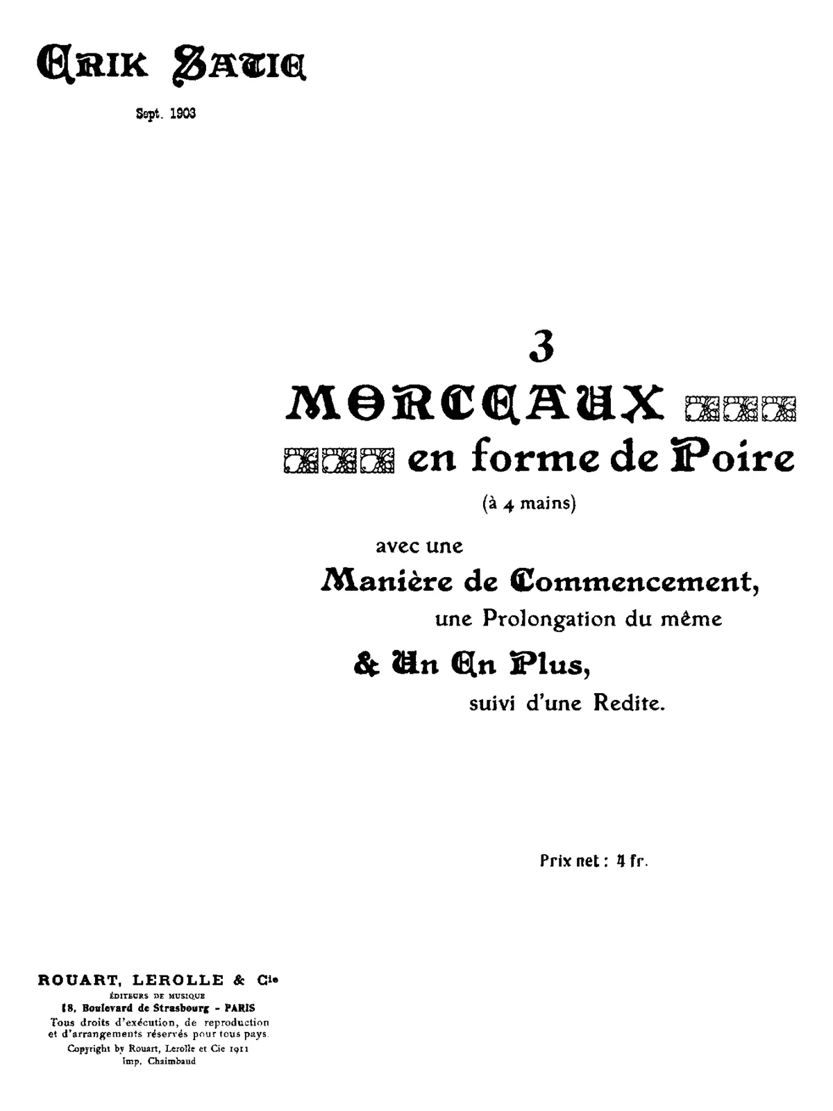 3 Morceaux en forme de poire - Page 1