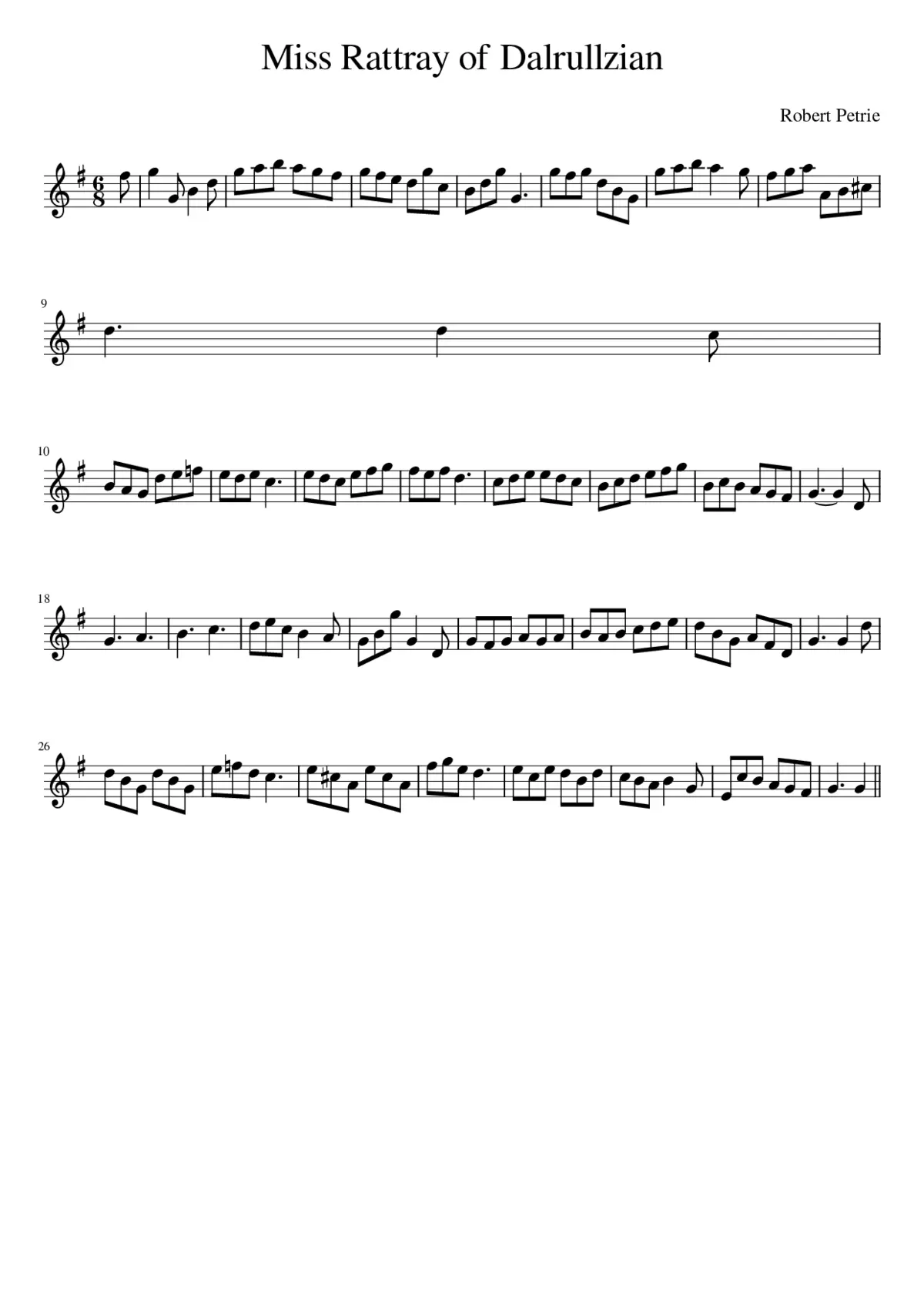 Miss Rattray of Dalrullzian - Page 1