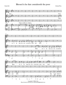 Blessed is he that considereth the poor