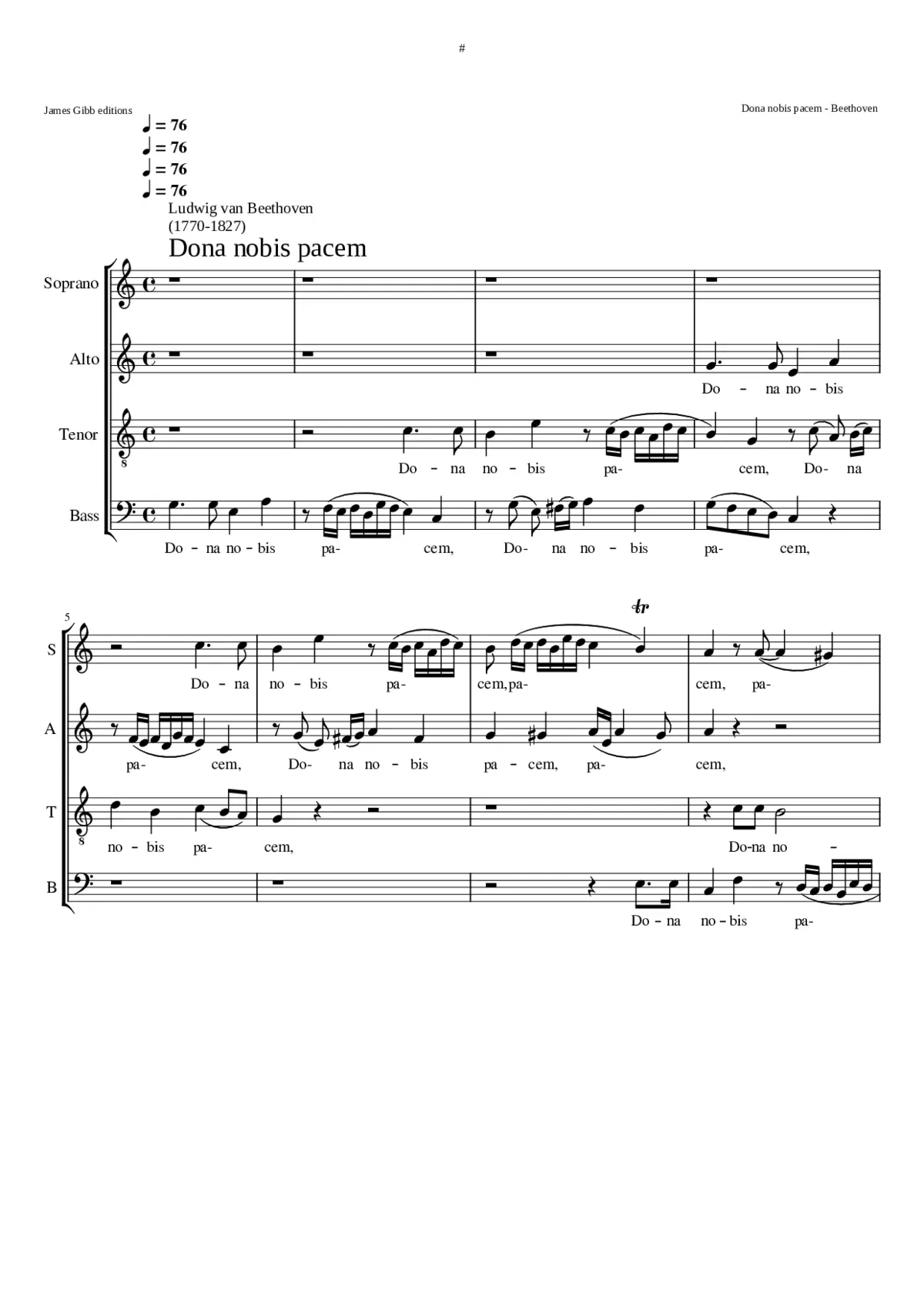 Dona nobis pacem - Page 1