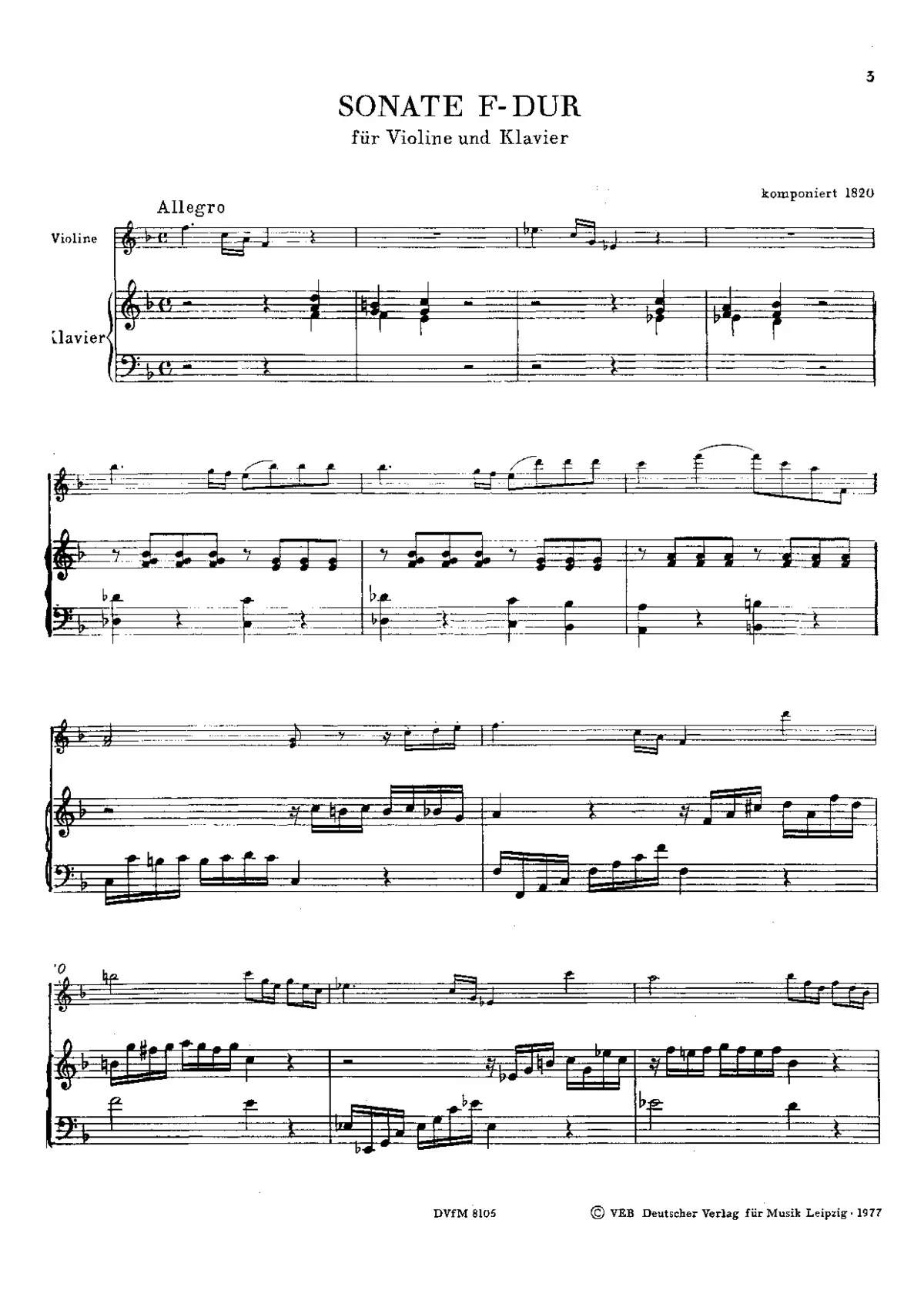 Violin Sonata in F major - Page 1