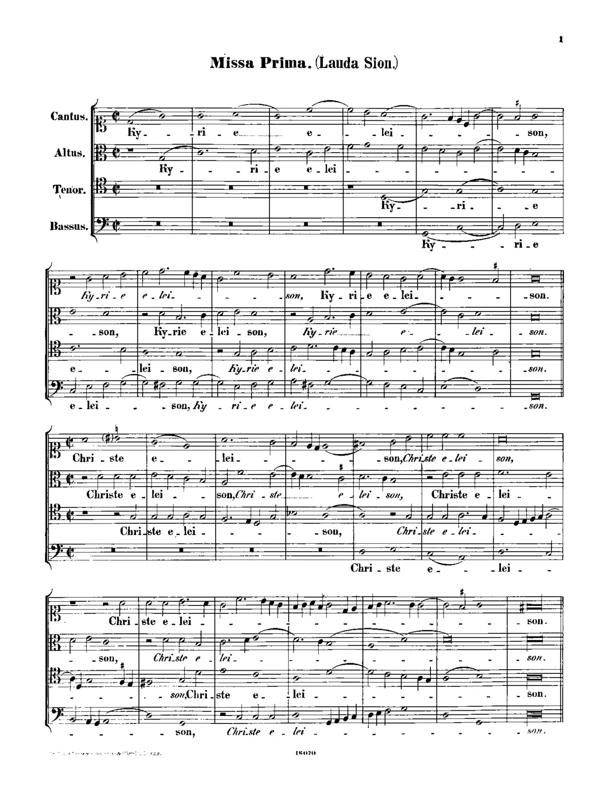 Missa prima - Page 1