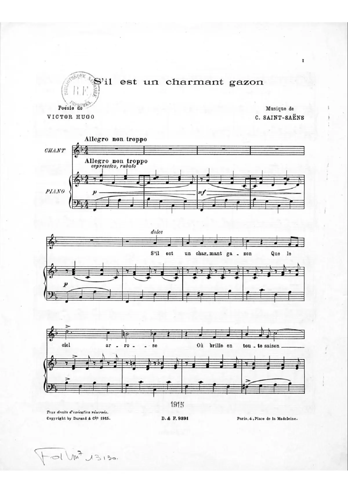S'il est un charmant gazon - Page 1