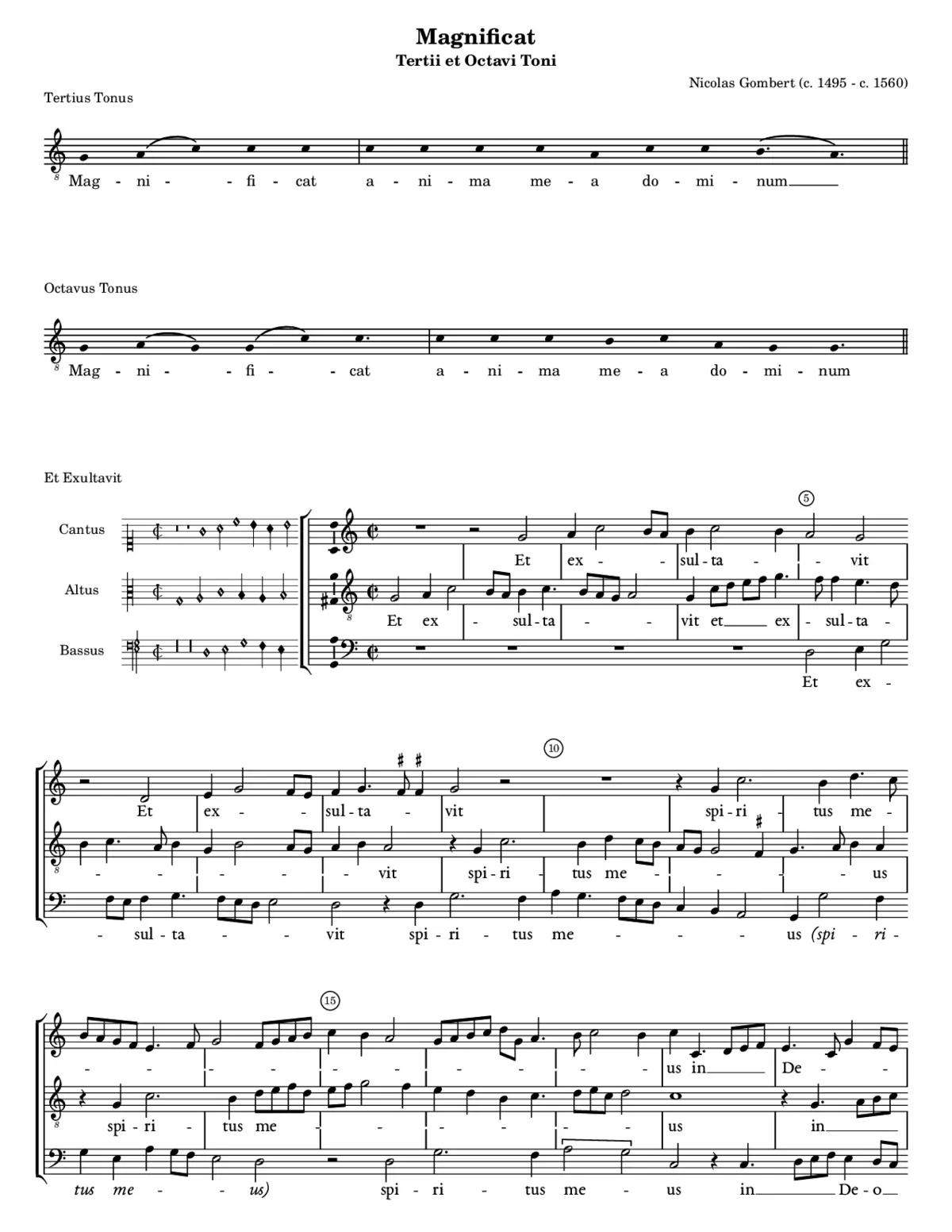 Magnificat tertii et octavi toni - Page 1