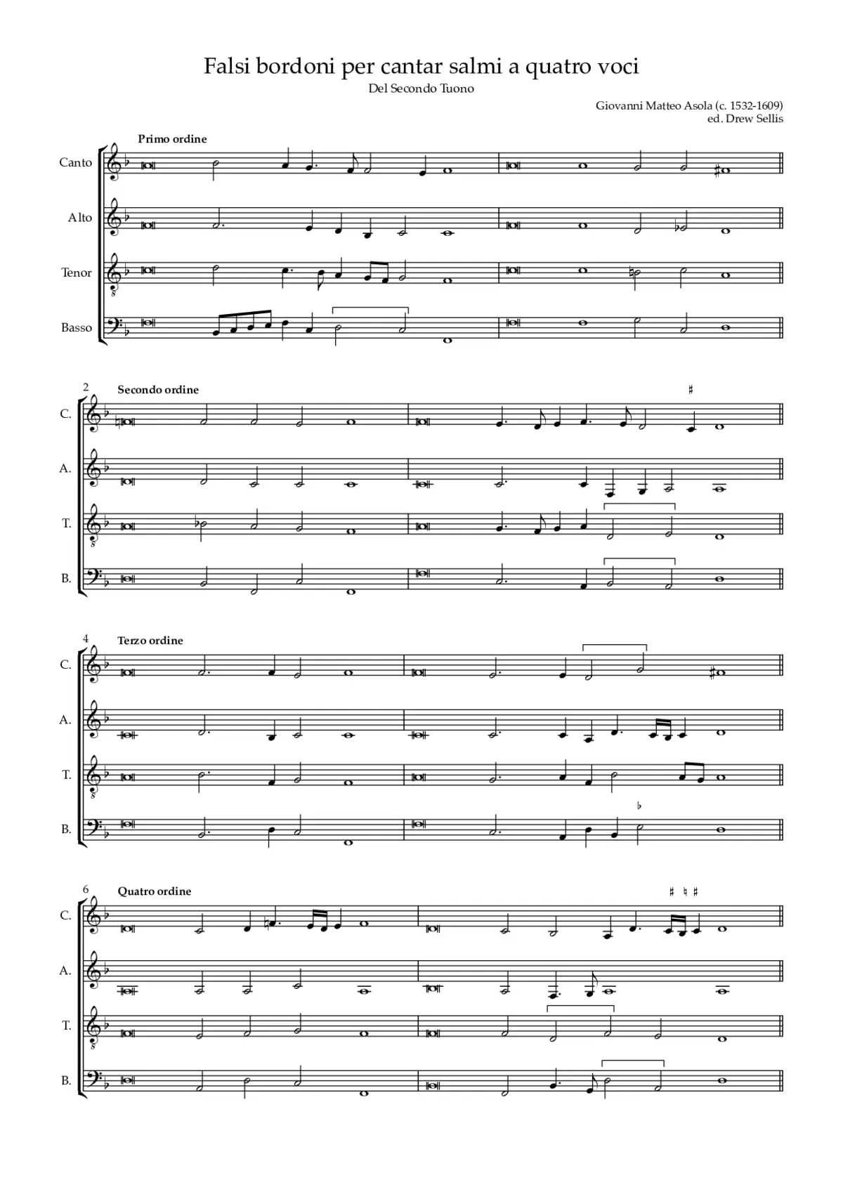 Falsi bordoni secundi toni - Page 1