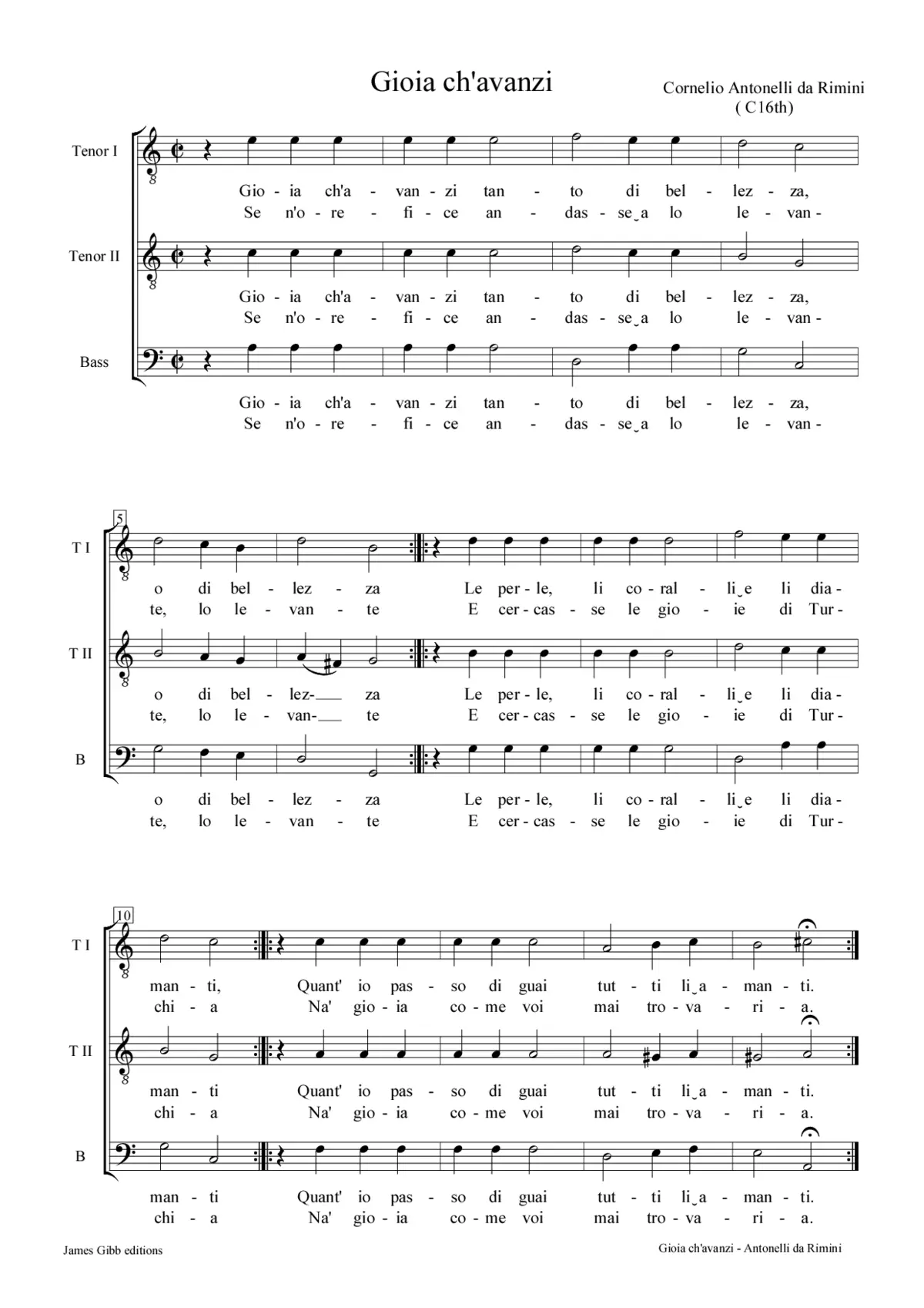 Gioia ch'avanzi - Page 1
