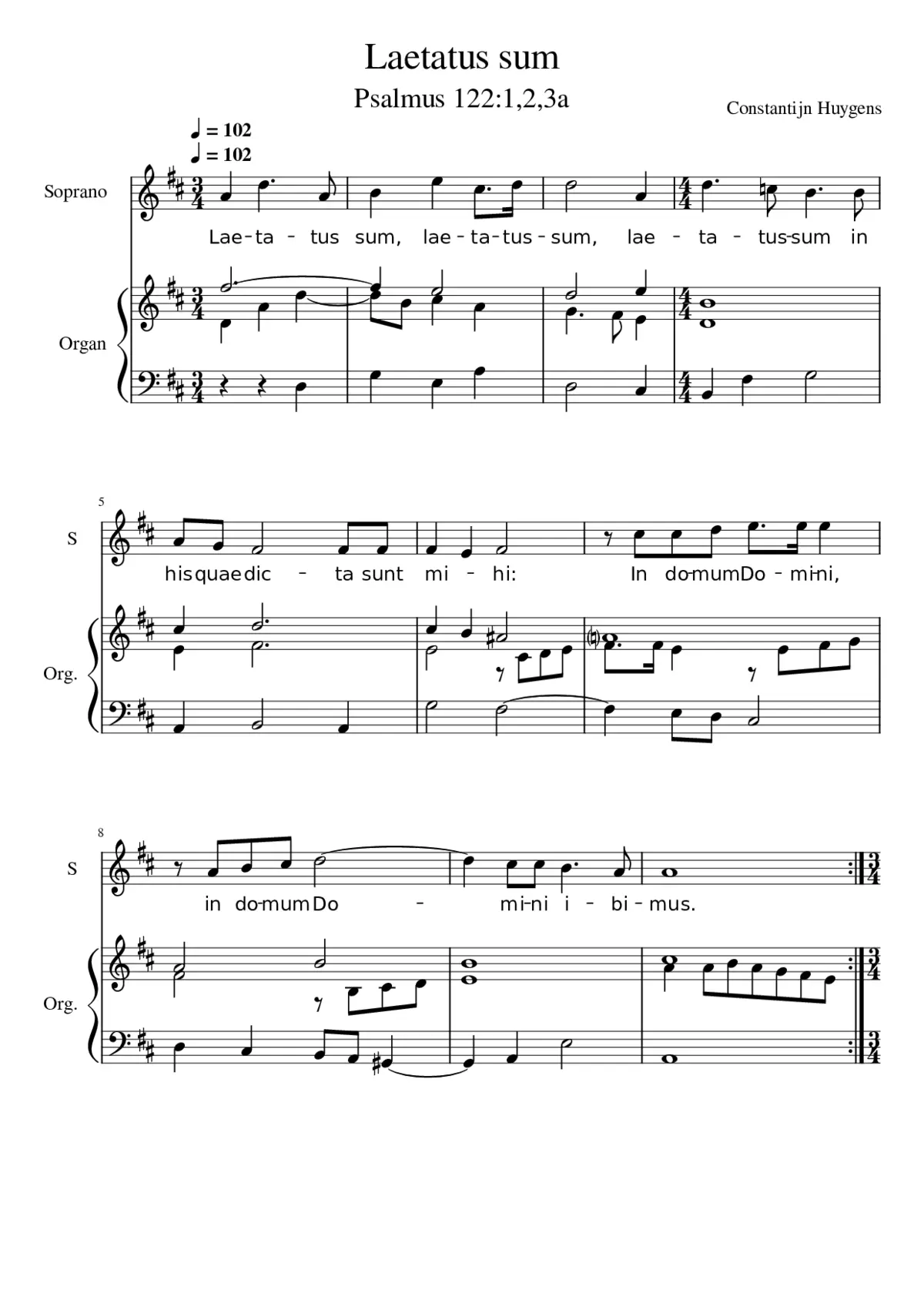 Laetatus sum - Page 1