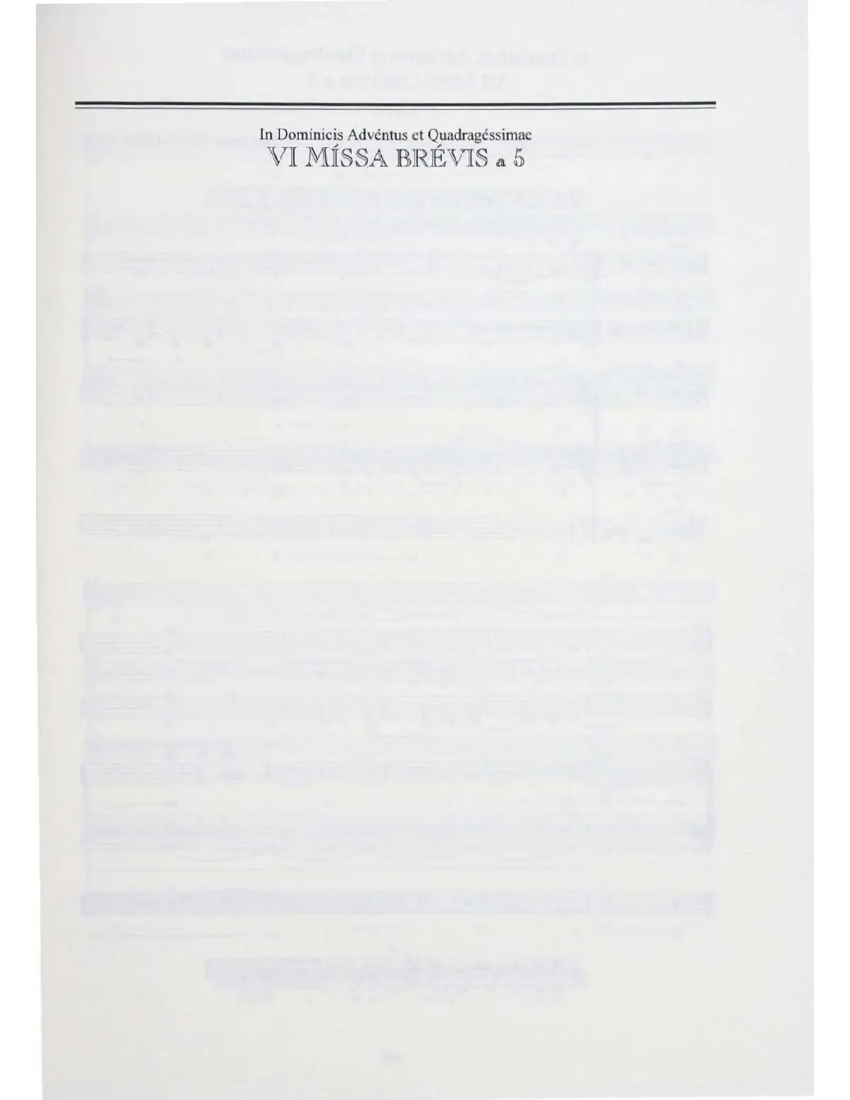 Missa brevis a 5 - Page 1