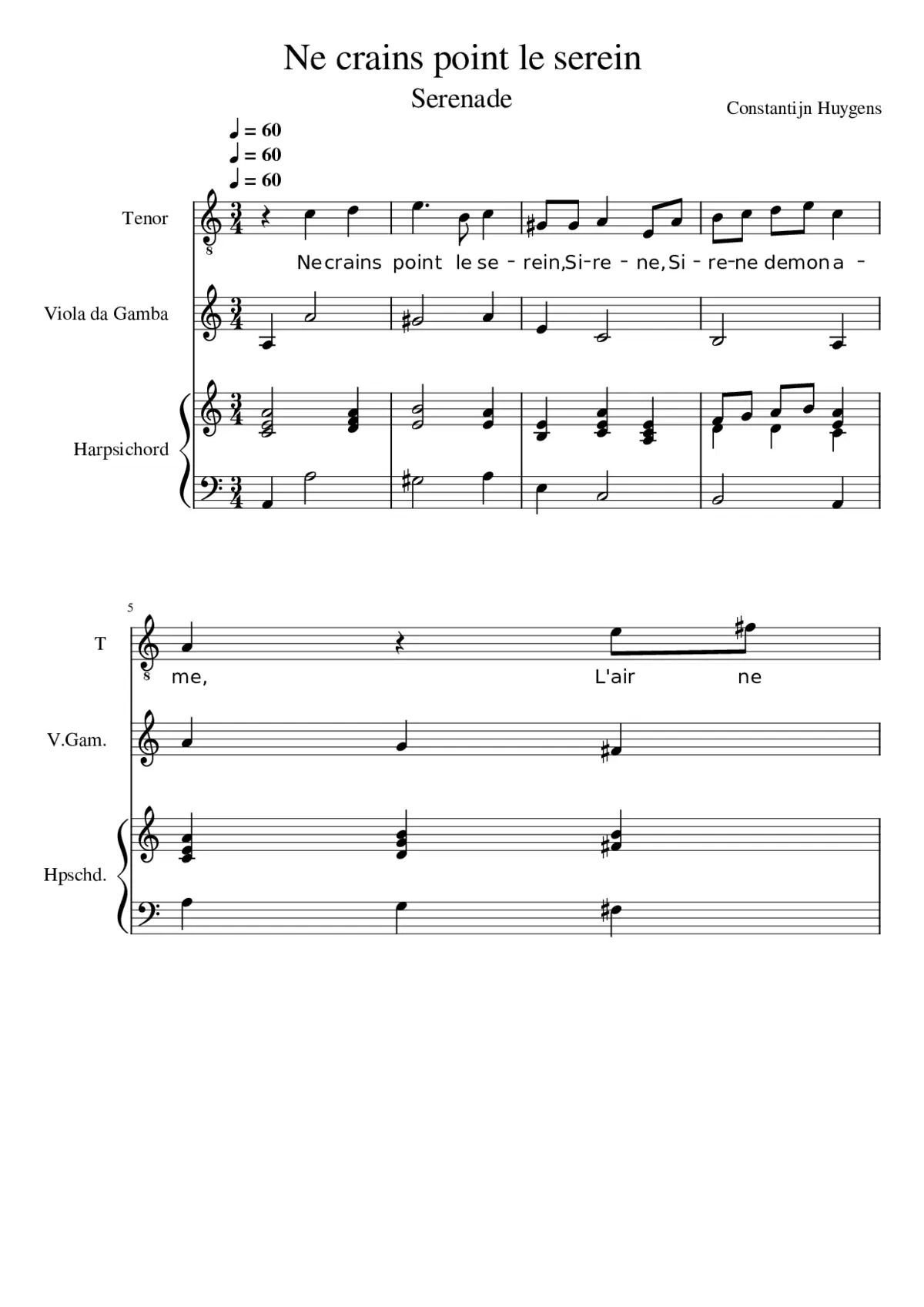 Ne crains point le serein - Page 1