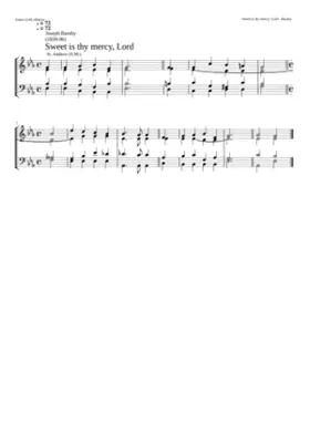 Sweet is thy mercy Lord