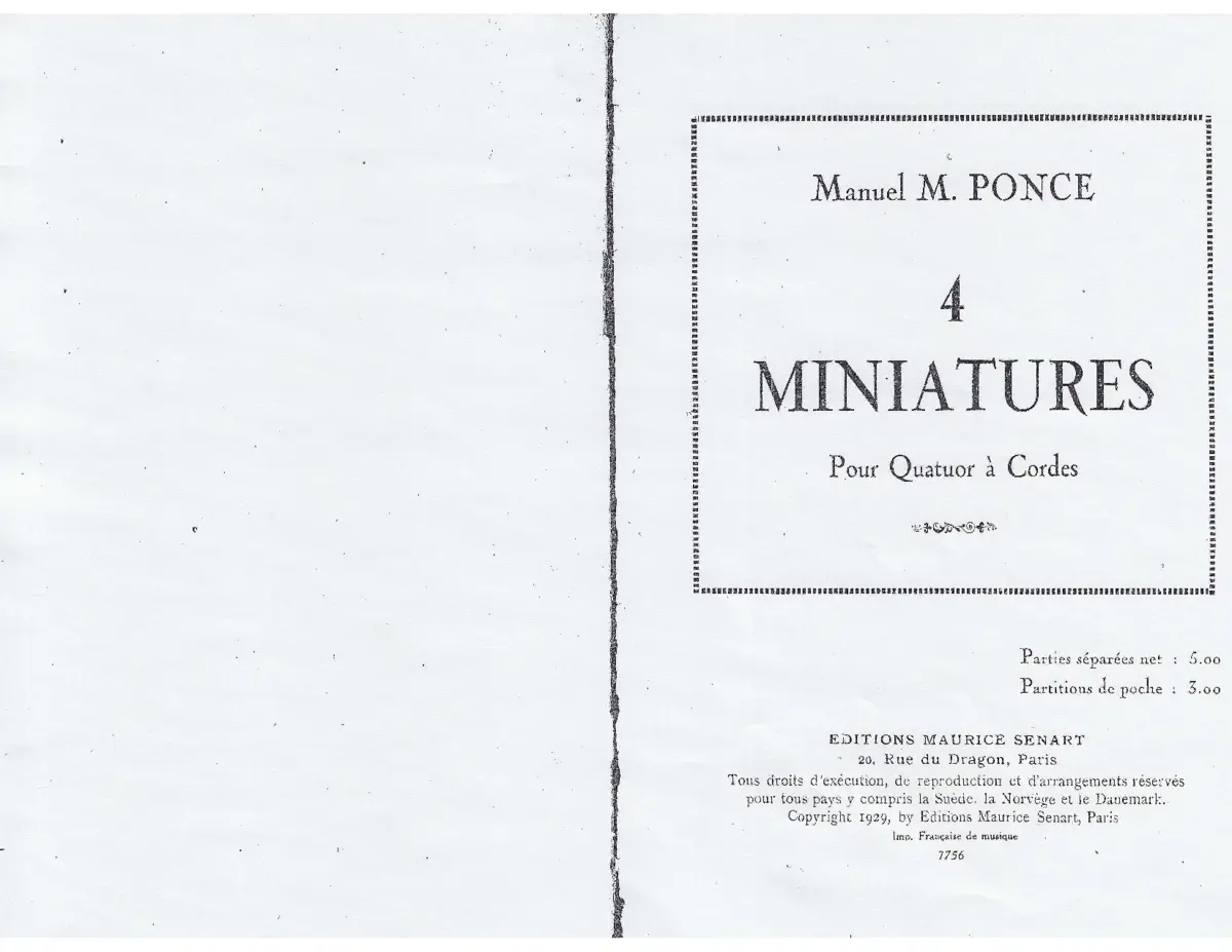 4 Miniatures for String Quartet - Page 1