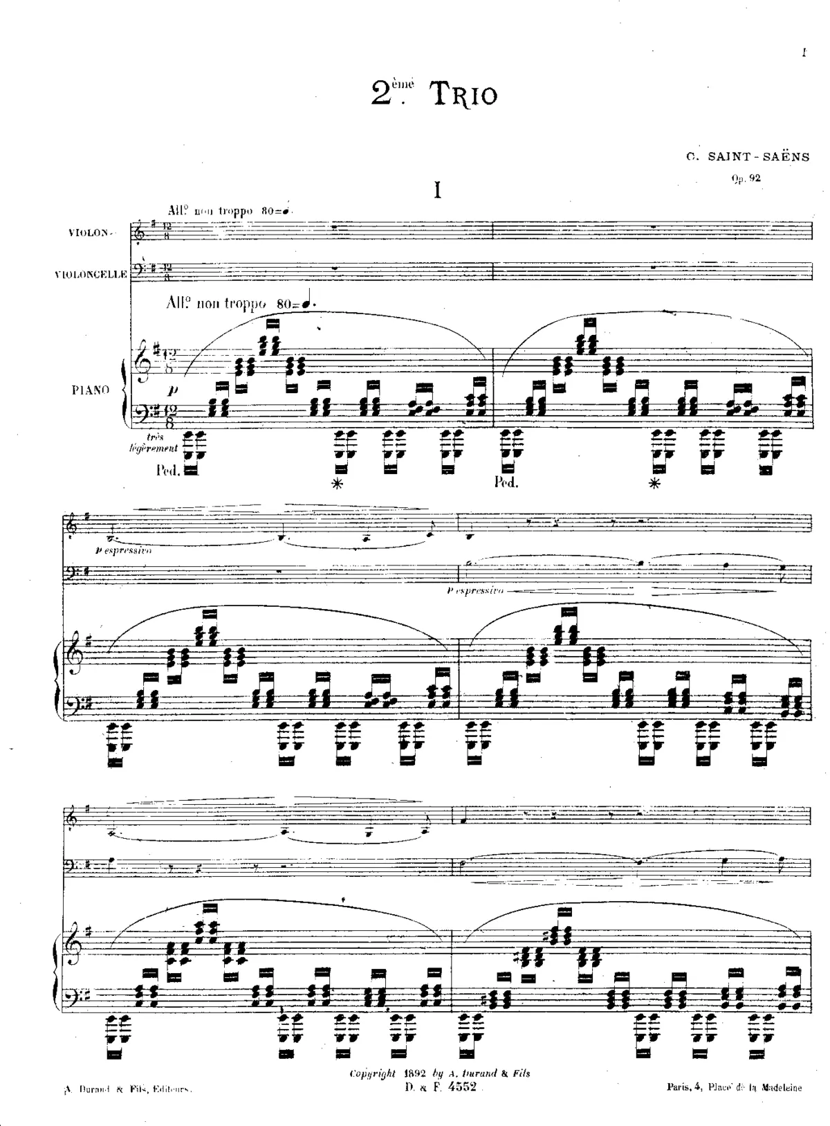 Piano Trio No. 2 - Page 1