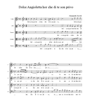 Dolce Angioletta hor che di te son privo