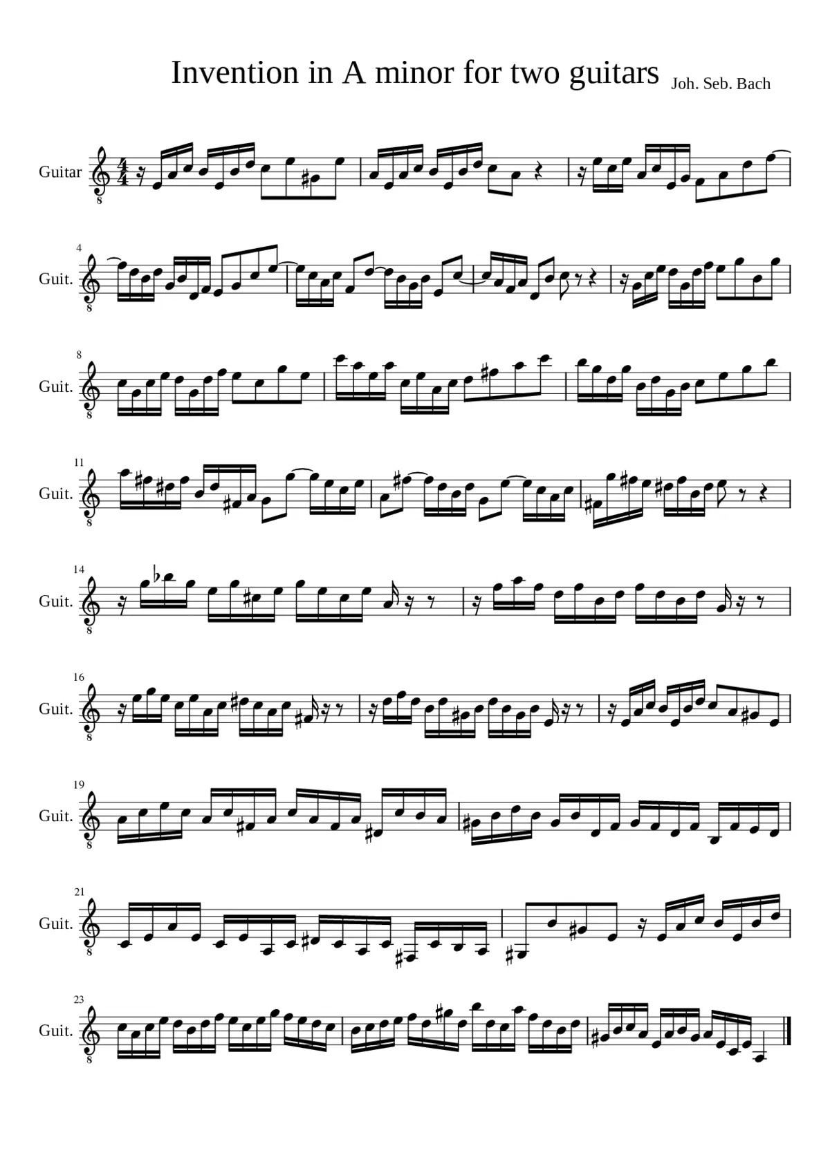 Invention in C major BWV 772 - Page 1