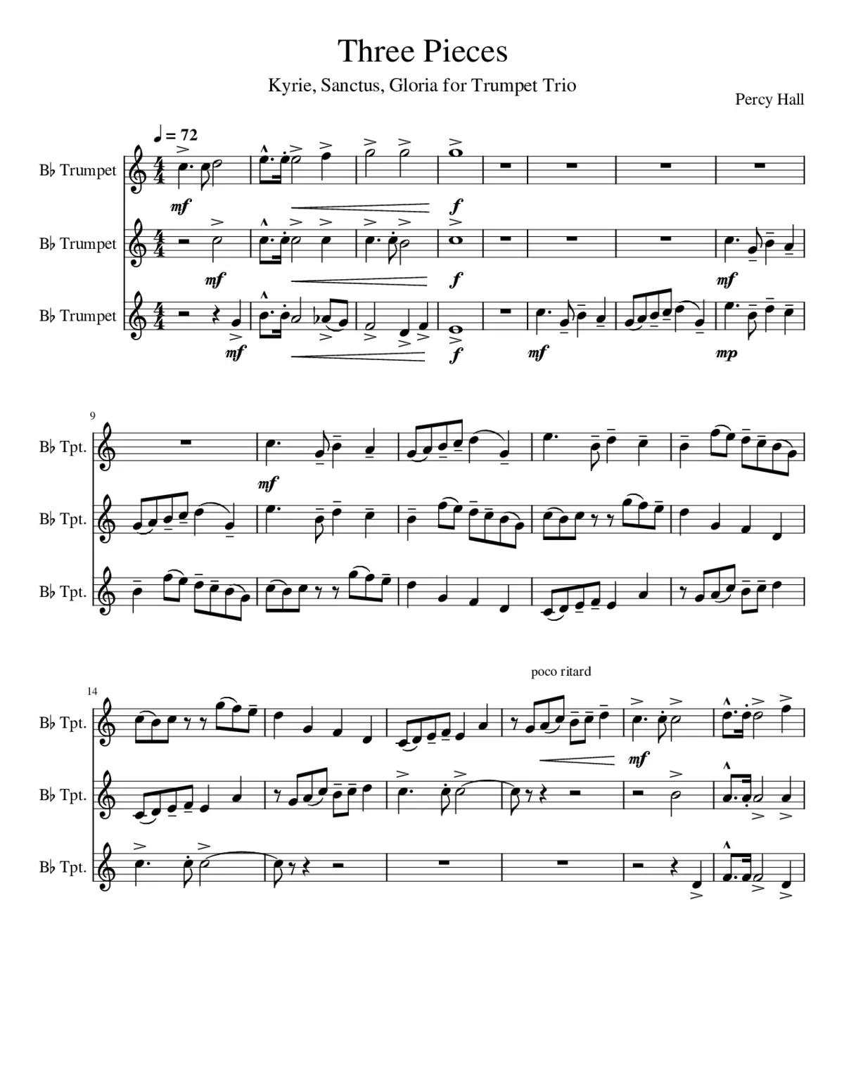 3 Pieces for Three Instruments - Page 1