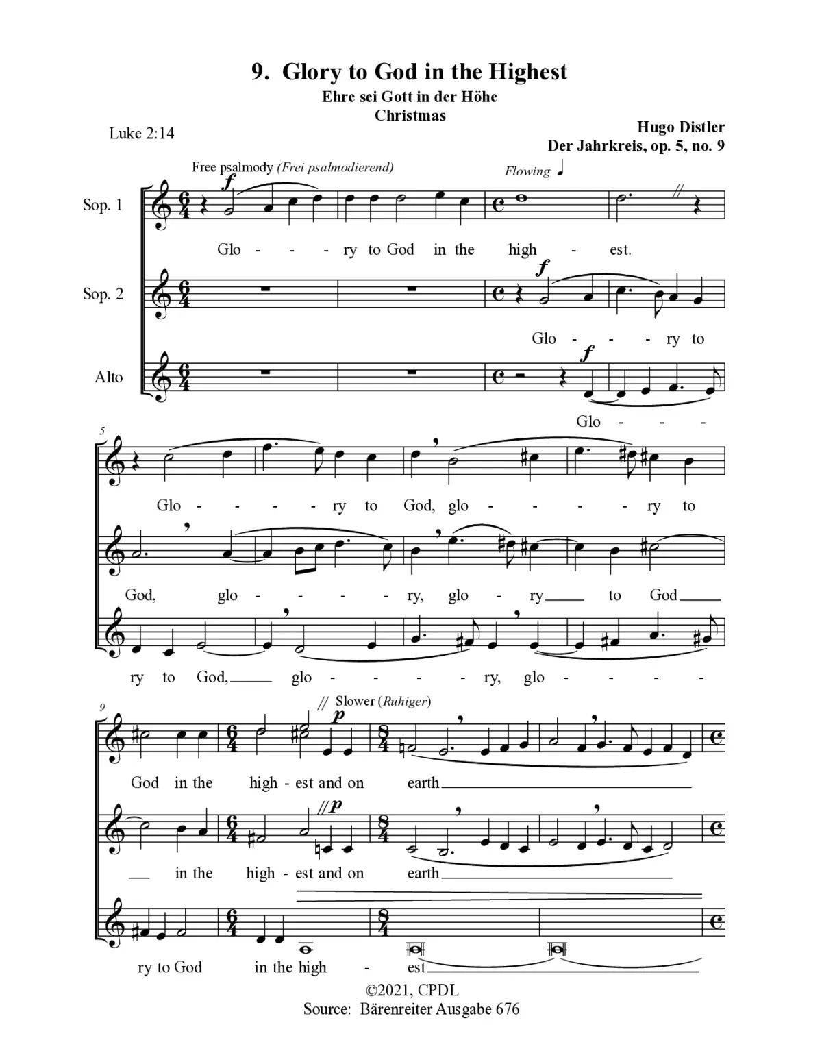 Ehre sei Gott in der Höhe - Page 1