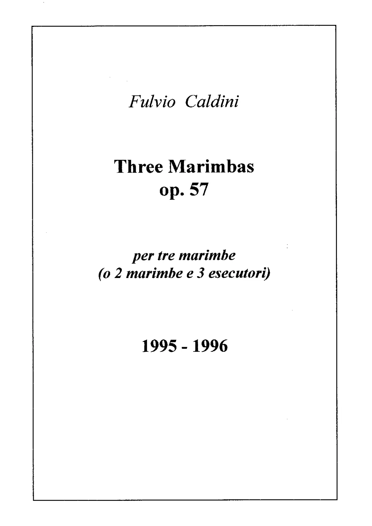 Three marimbas - Page 1