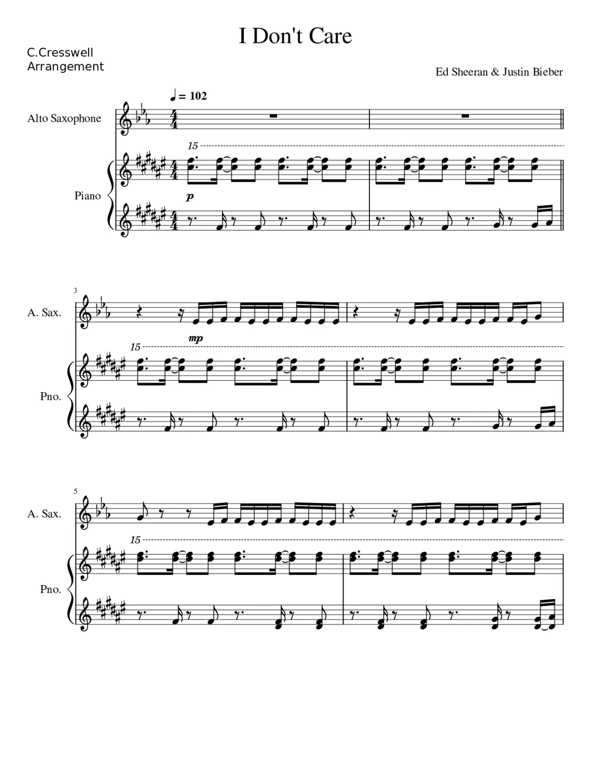 I Don't Care - Page 1