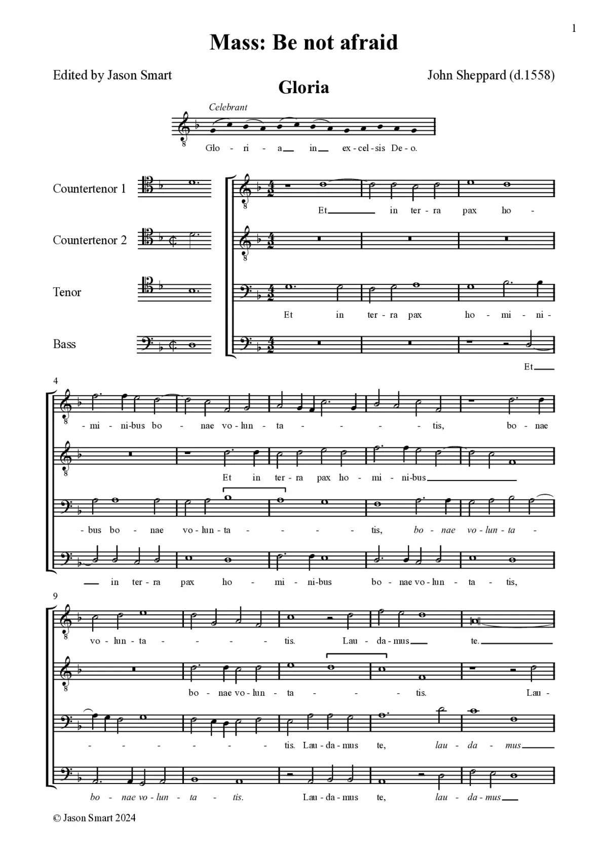Mass "Be not afraid" - Page 1