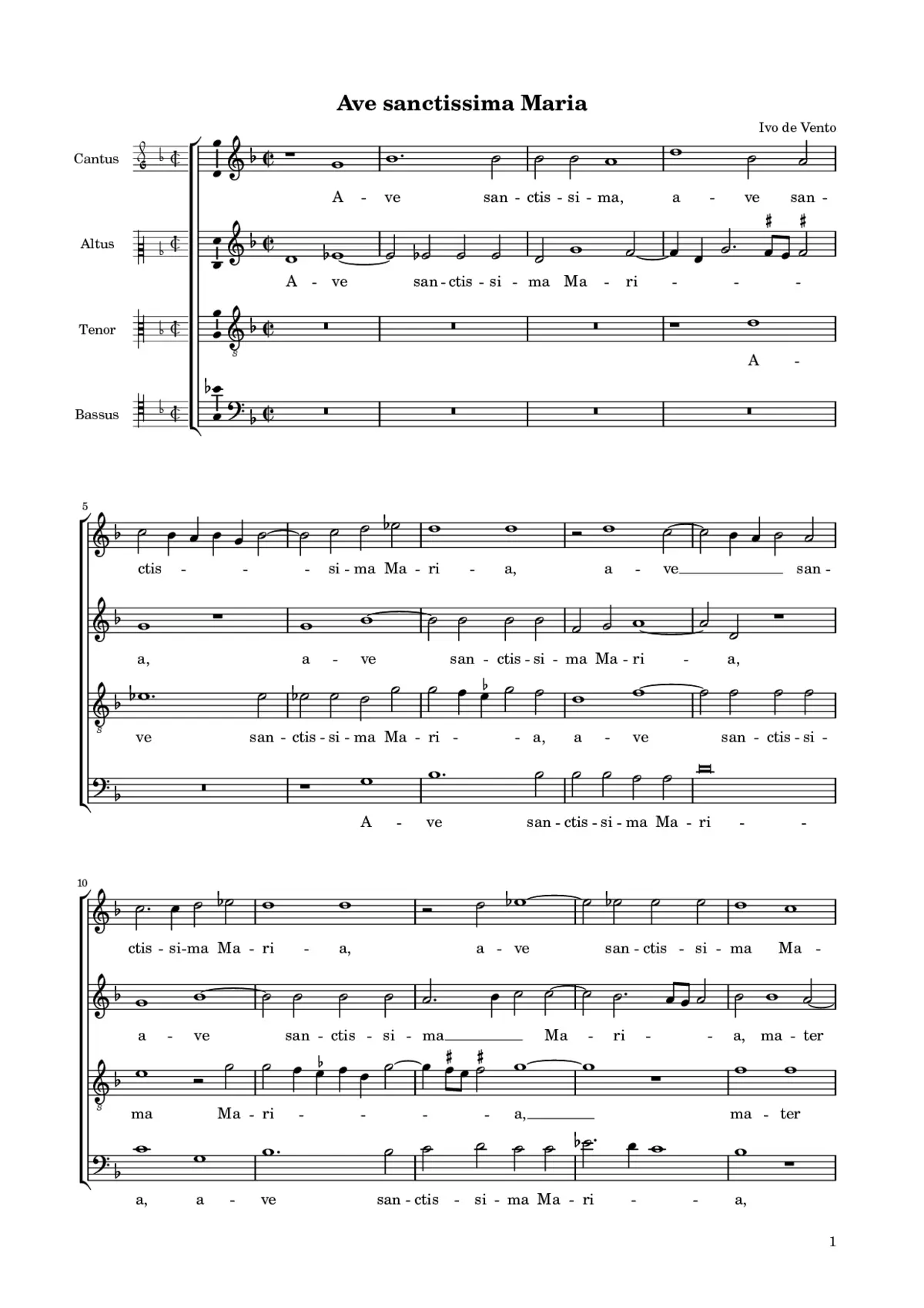 Ave sanctissima Maria - Page 1