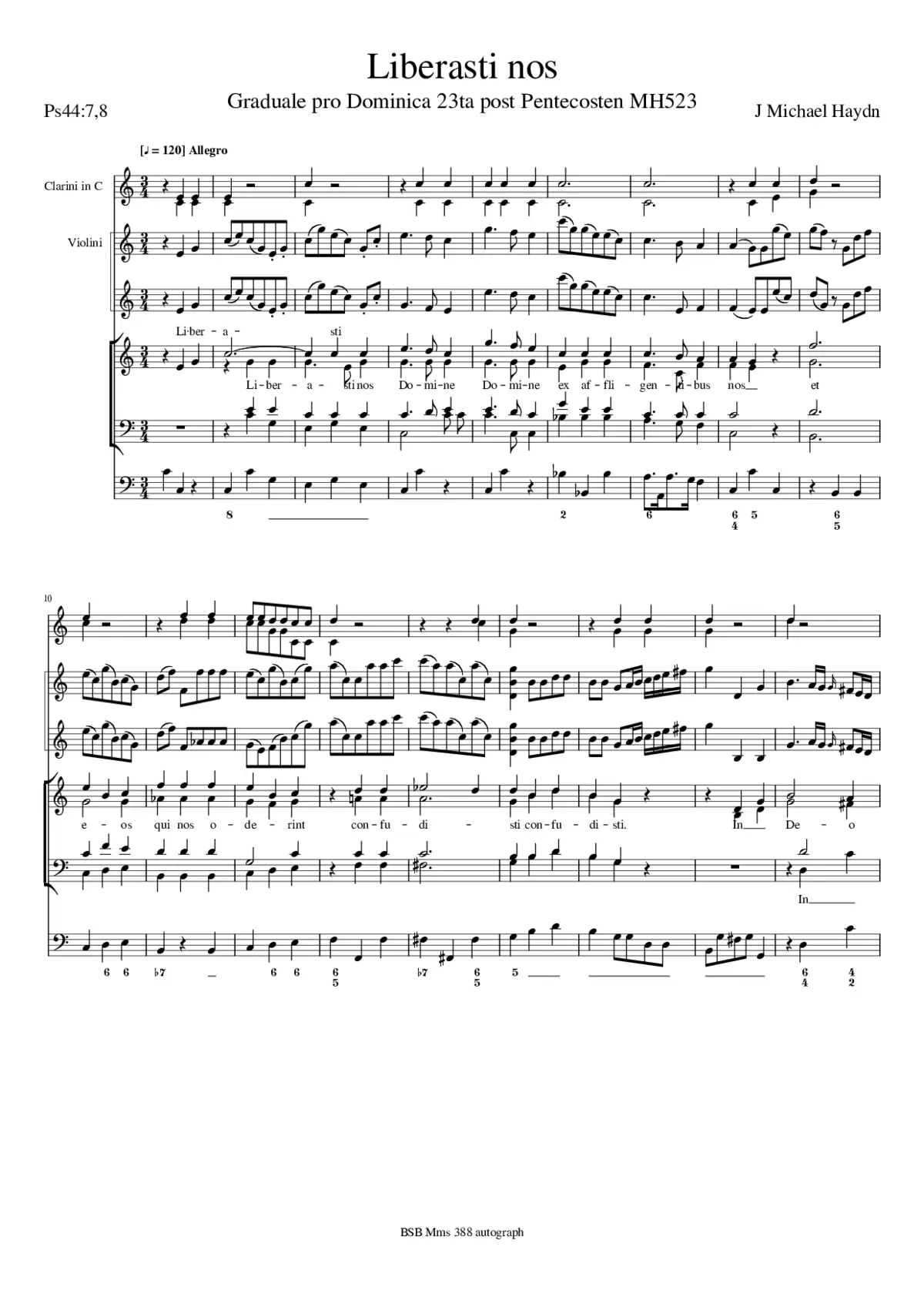 Liberasti nos, MH 523 - Page 1
