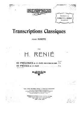 10 Pièces transcrites pour harpe