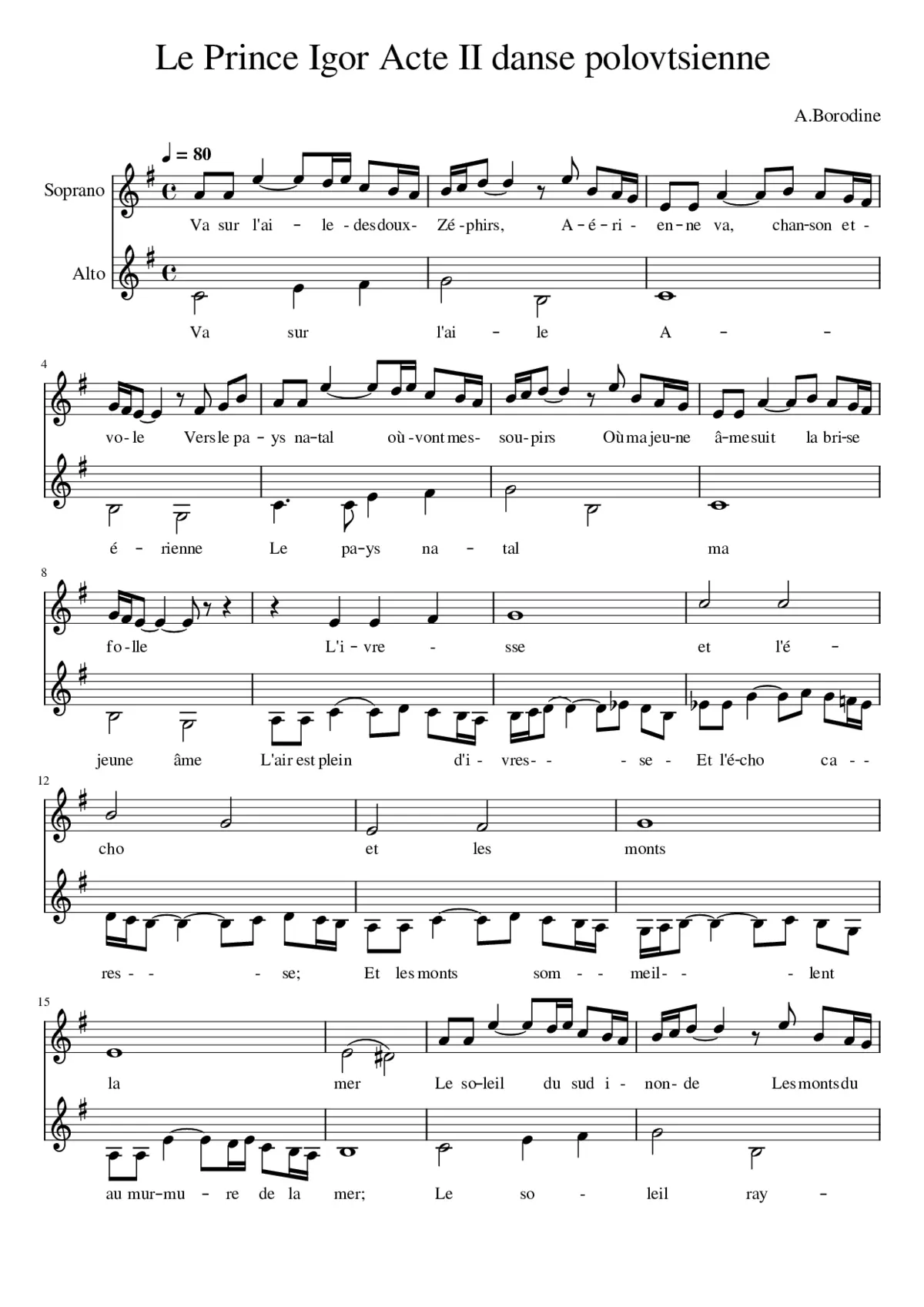 Polovtsian Dances - Page 1