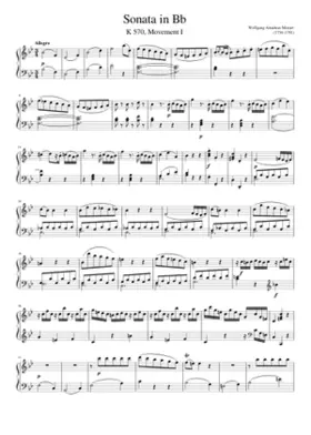 Piano Sonata No.17 in B-flat major K.570