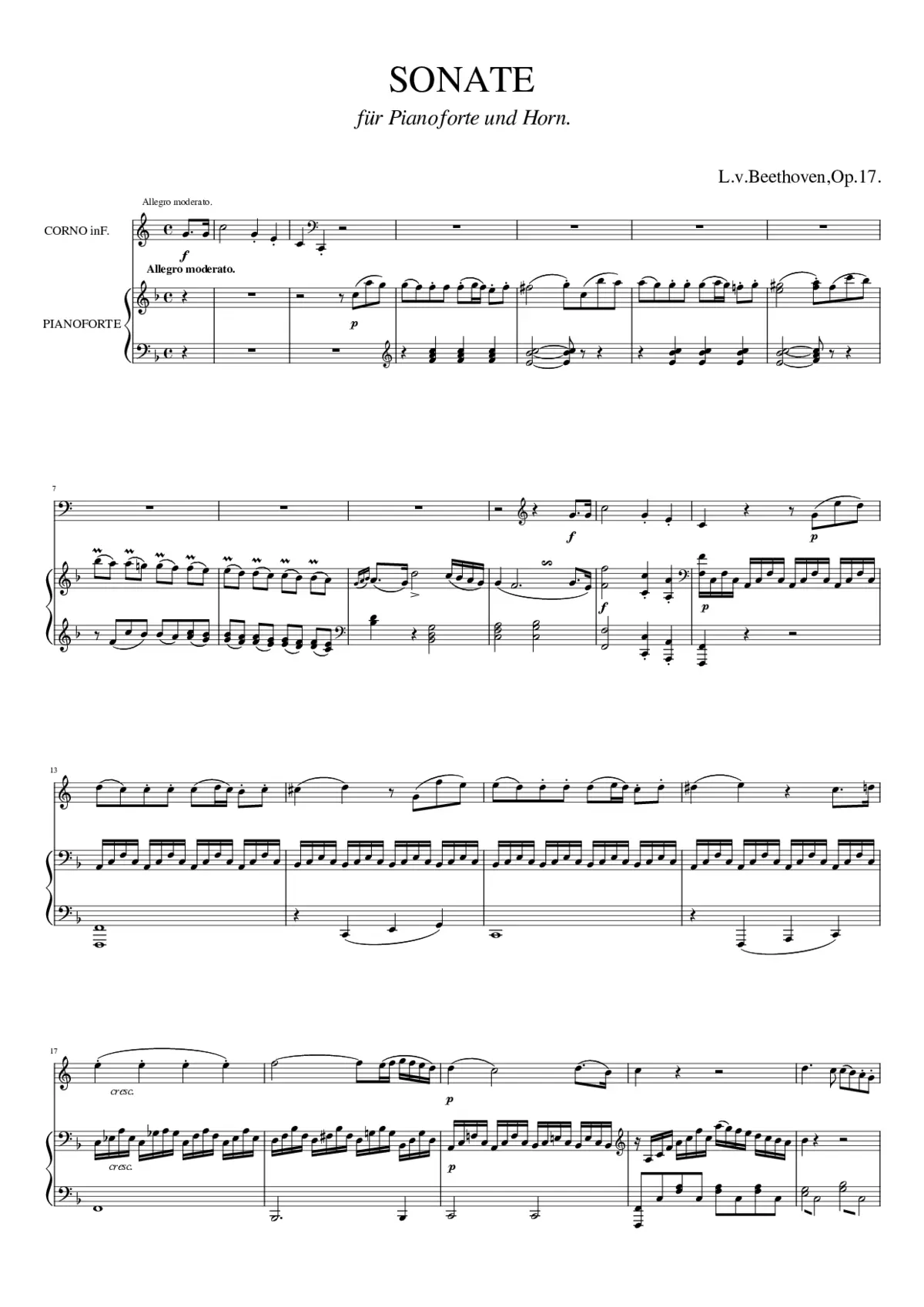 Horn Sonata Op.17 - Page 1